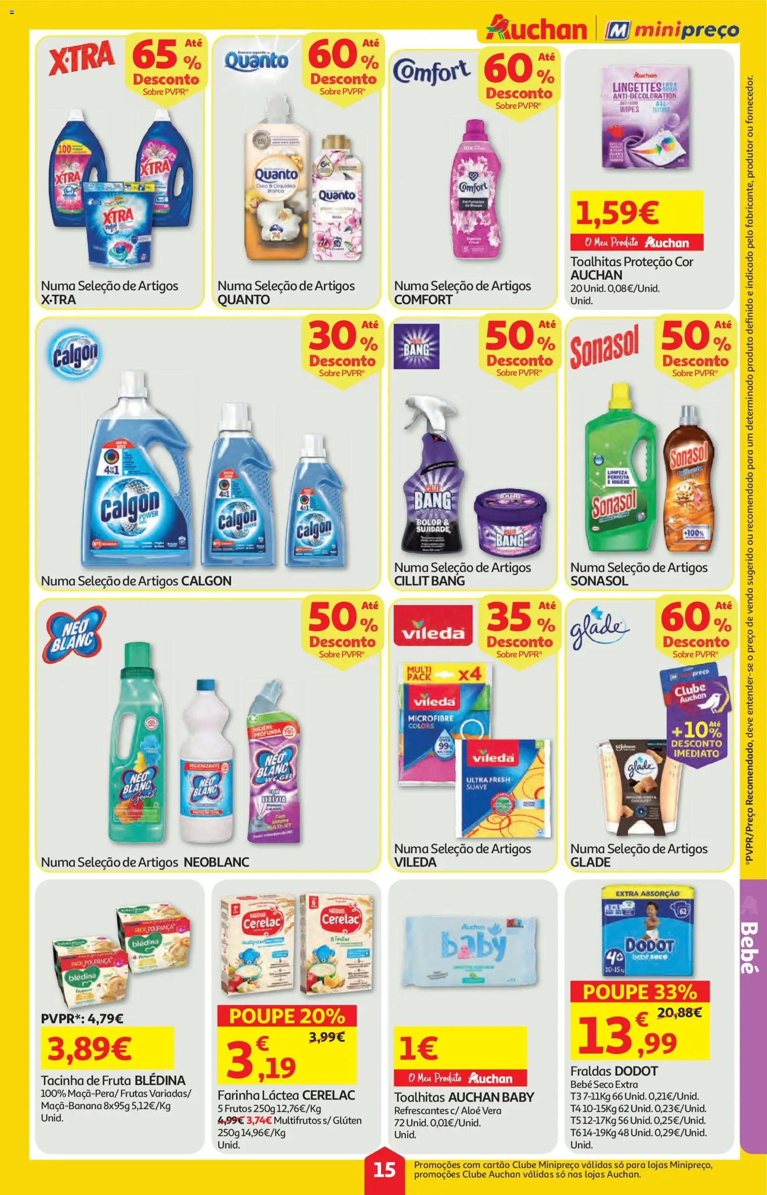 Auchan folheto │ válido de 01.01.2026 | Página: 15 | Produtos: Farinha láctea, Fraldas, Fraldas dodot
