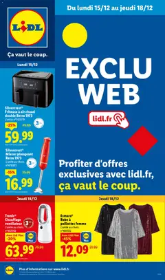 LIDL - Prévisualisation de LIDL catalogue les bonnes affaires de la semaine exclu web valide à partir de 15.12.2025