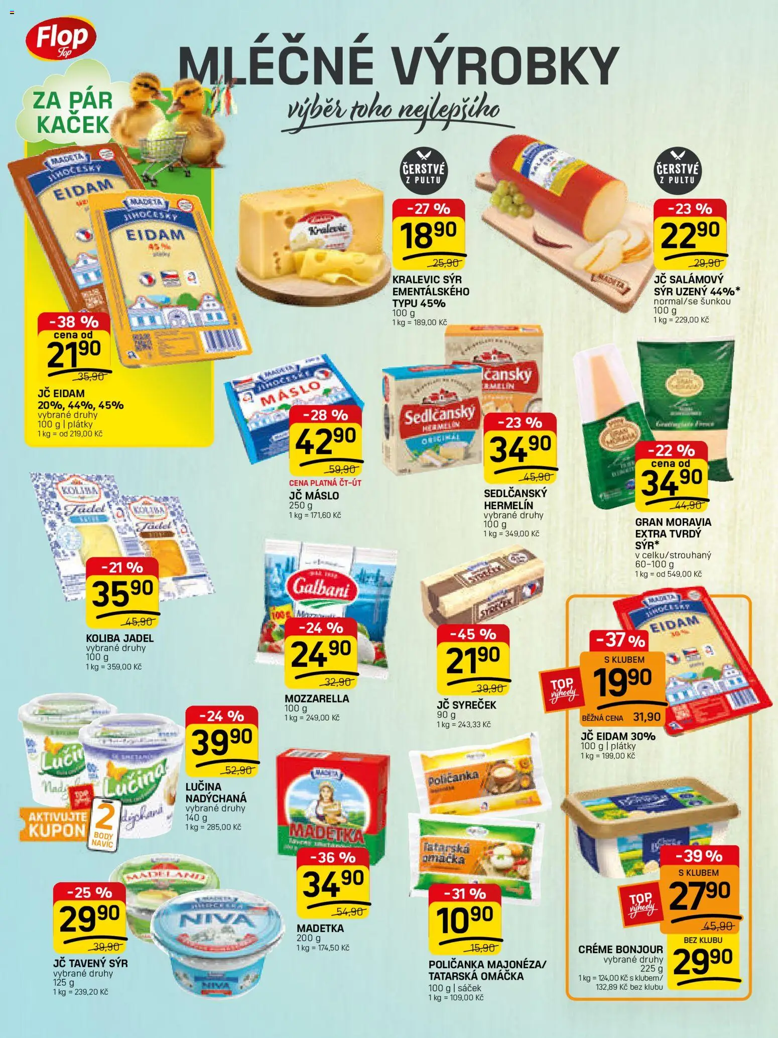 Flop leták - FlopTop od 25.02.2026 | Strana: 4 | Produkty: Máslo, Sýr, Hermelín, Tatarská omáčka