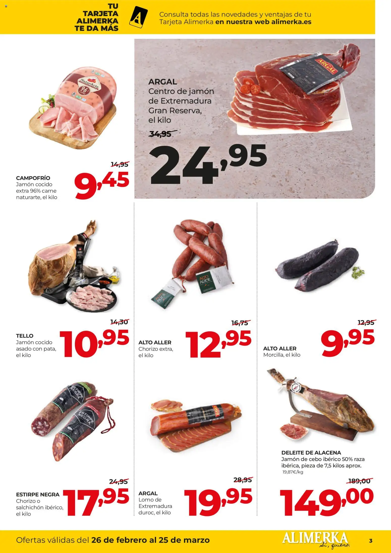 Alimerka folleto Castilla y León │ válido desde el 26.02.2026 | Página: 3 | Productos: Jamón, Jamón cocido, Té