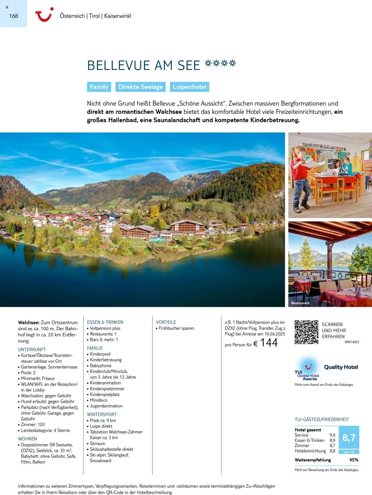 TUI Prospekt 	 – gültig ab 01.11.2024 | Seite: 168 | Produkte: Babybett, Ski, Snowboard