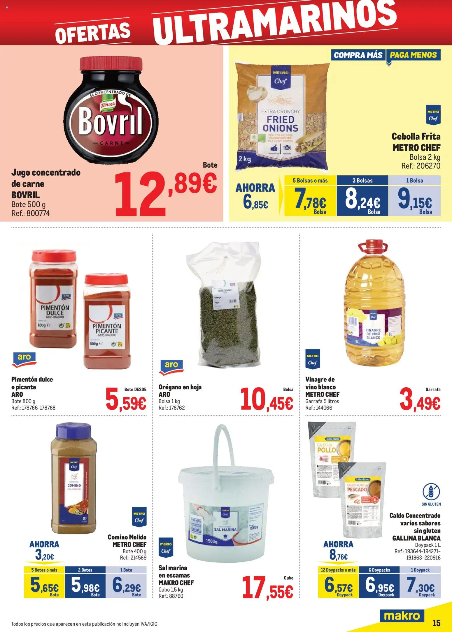 Makro - Precios Levante │ válido desde el 06.01.2026 | Página: 15 | Productos: Jugo, Vino, Pescado, Παγωμένο τσάι