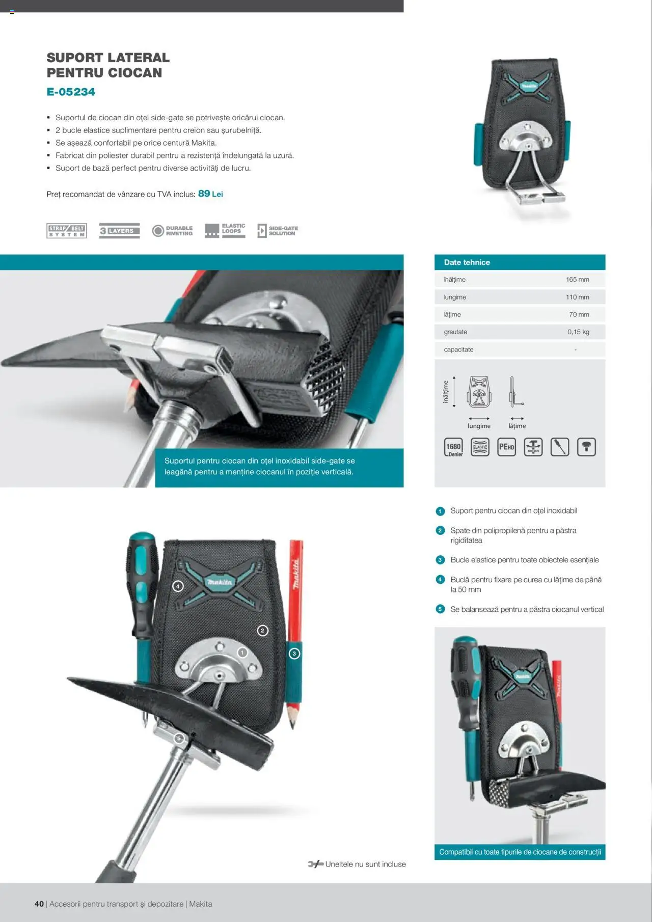 Makita catalog - Accesorii pentru transport si depozitare   – valabil de la 06.09.2021 | Pagină: 40