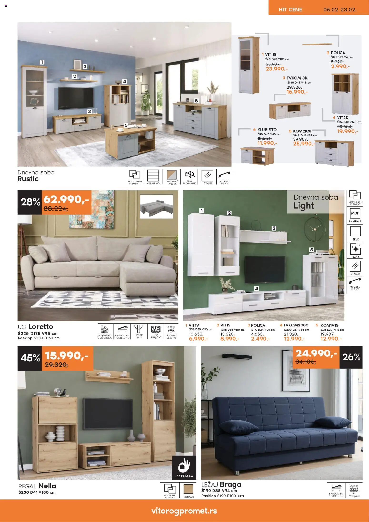 Vitorog katalog - važi od 05.02.2026 | Strana: 9 | Proizvode: Polica, Sto