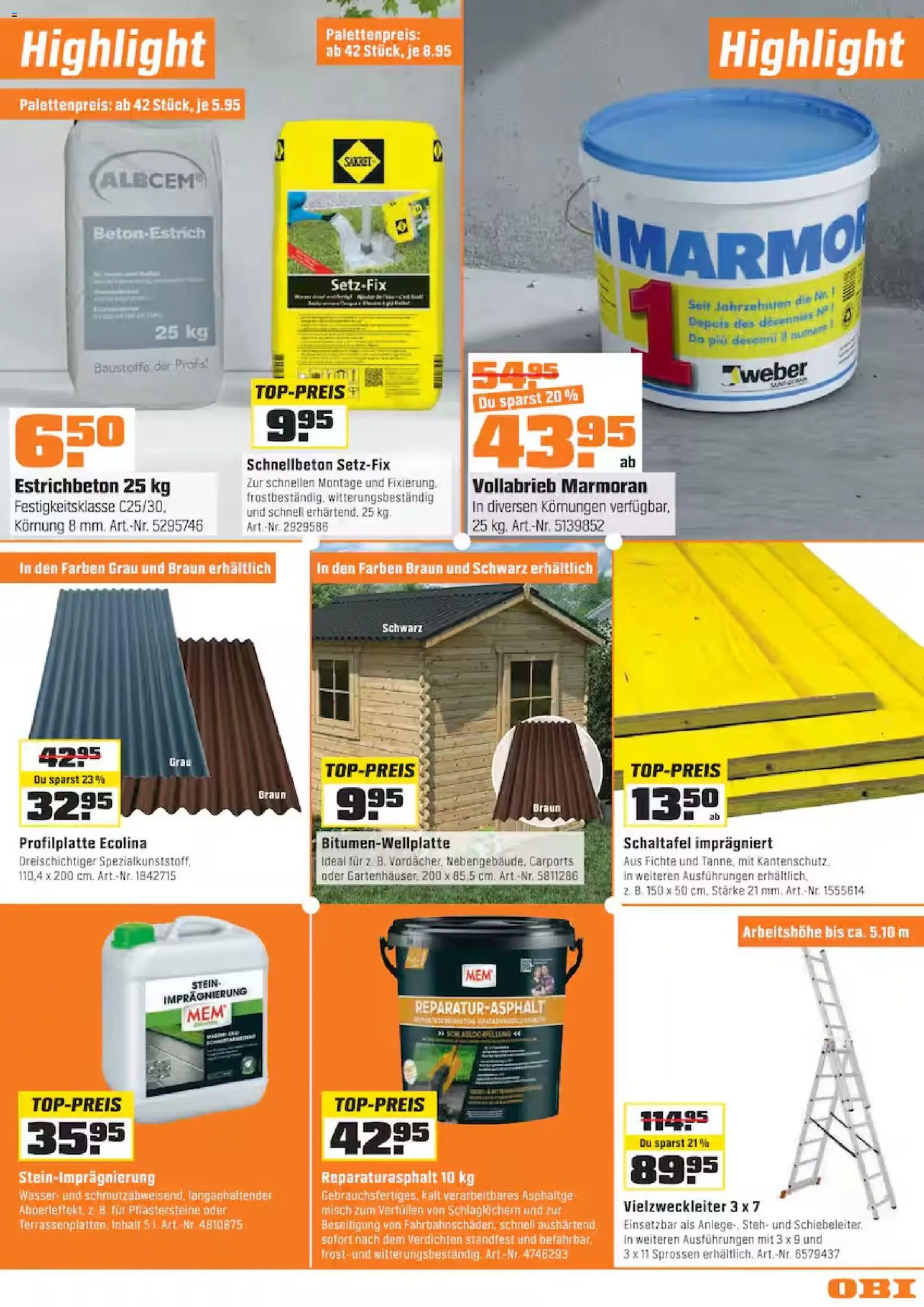 OBI aktionen – gültig ab 15.04.2026 | Seite: 9 | Produkte: Wasser, Misch