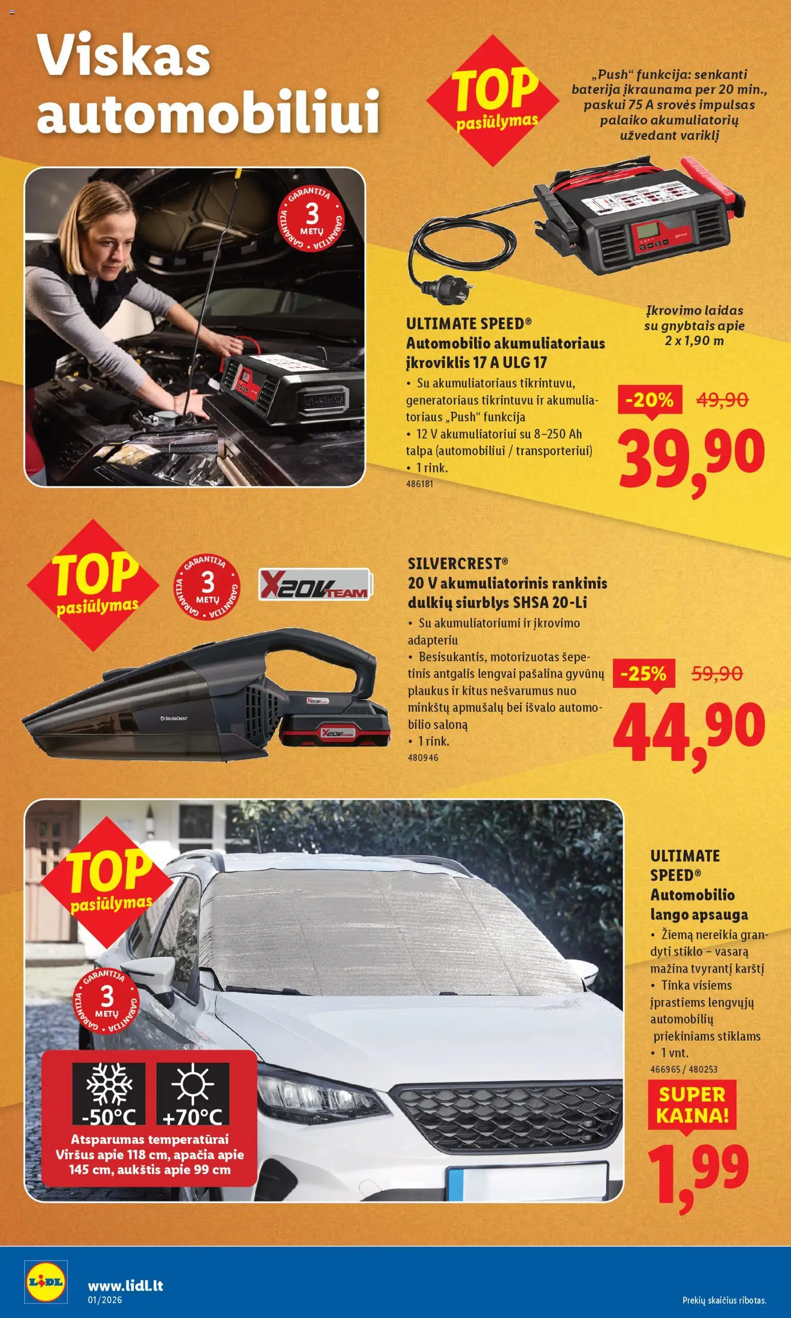 LIDL akcijos nuo 29.12.2025 | Puslapis: 20 | Prekių: Baterija