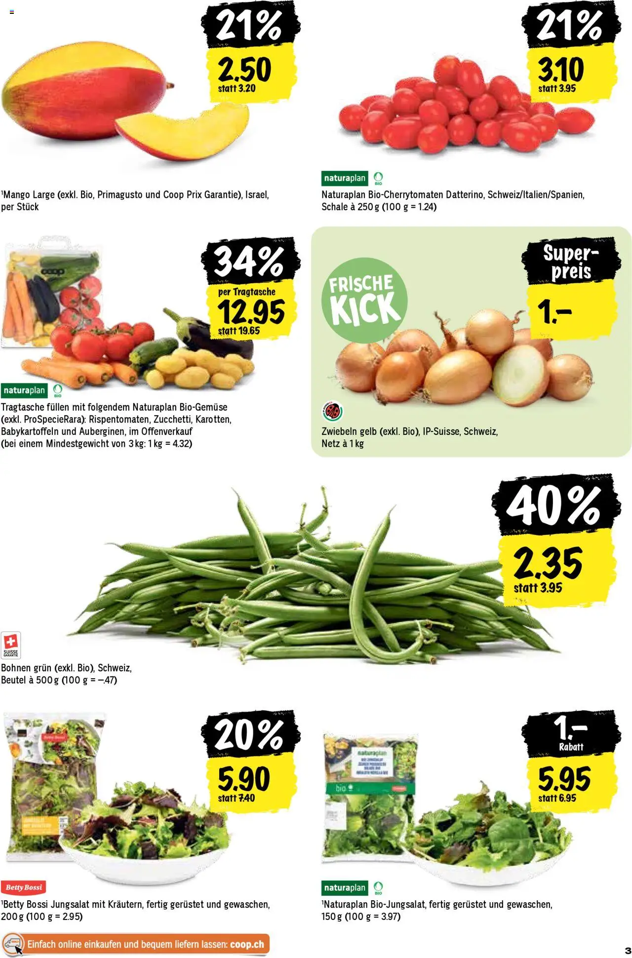 Coop Aktionen ab 28.08.2025 | Seite: 3 | Produkte: Mango, Zwiebeln