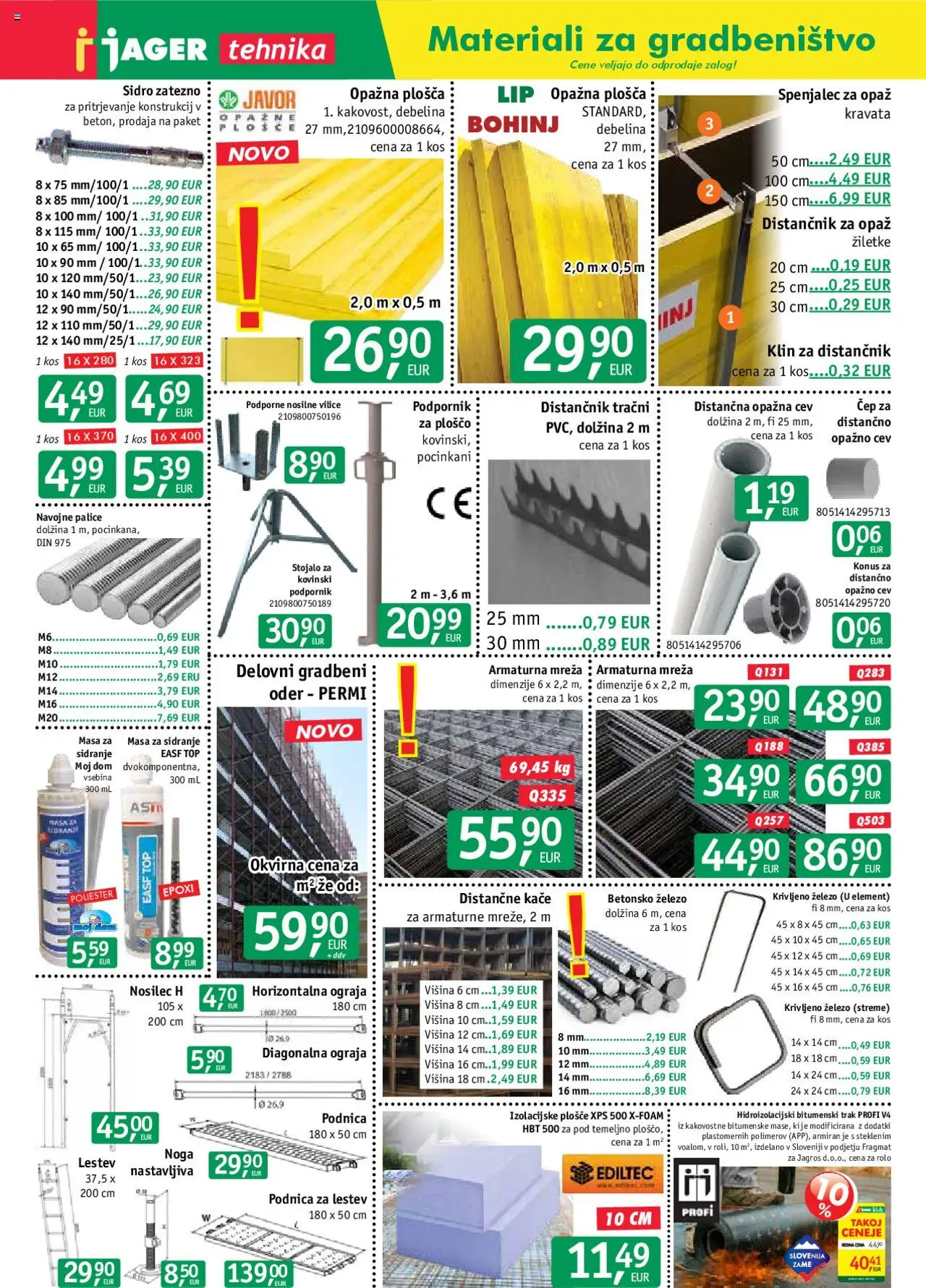 Novi Jager katalog ponudbe – veljaven od 15.10.2025 | Stran: 2 | Izdelki: Rolo, Kos, Ograja