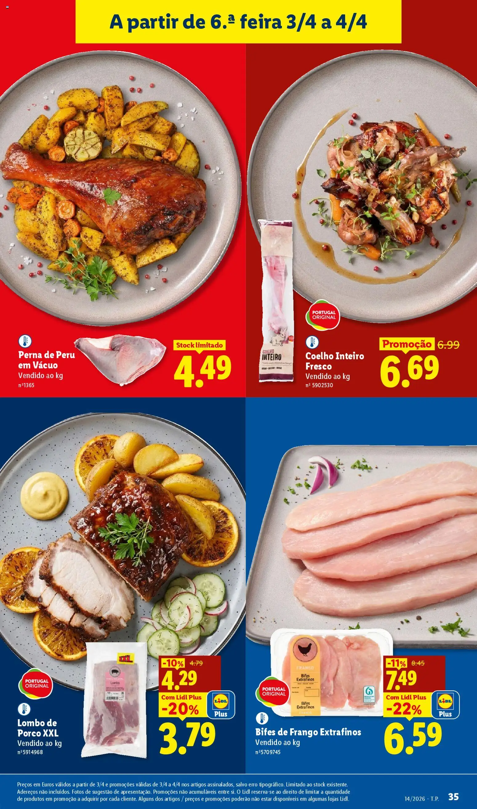Lidl folheto │ válido de 30.03.2026 | Página: 35 | Produtos: Frango, Peru, Lombo, Coelho
