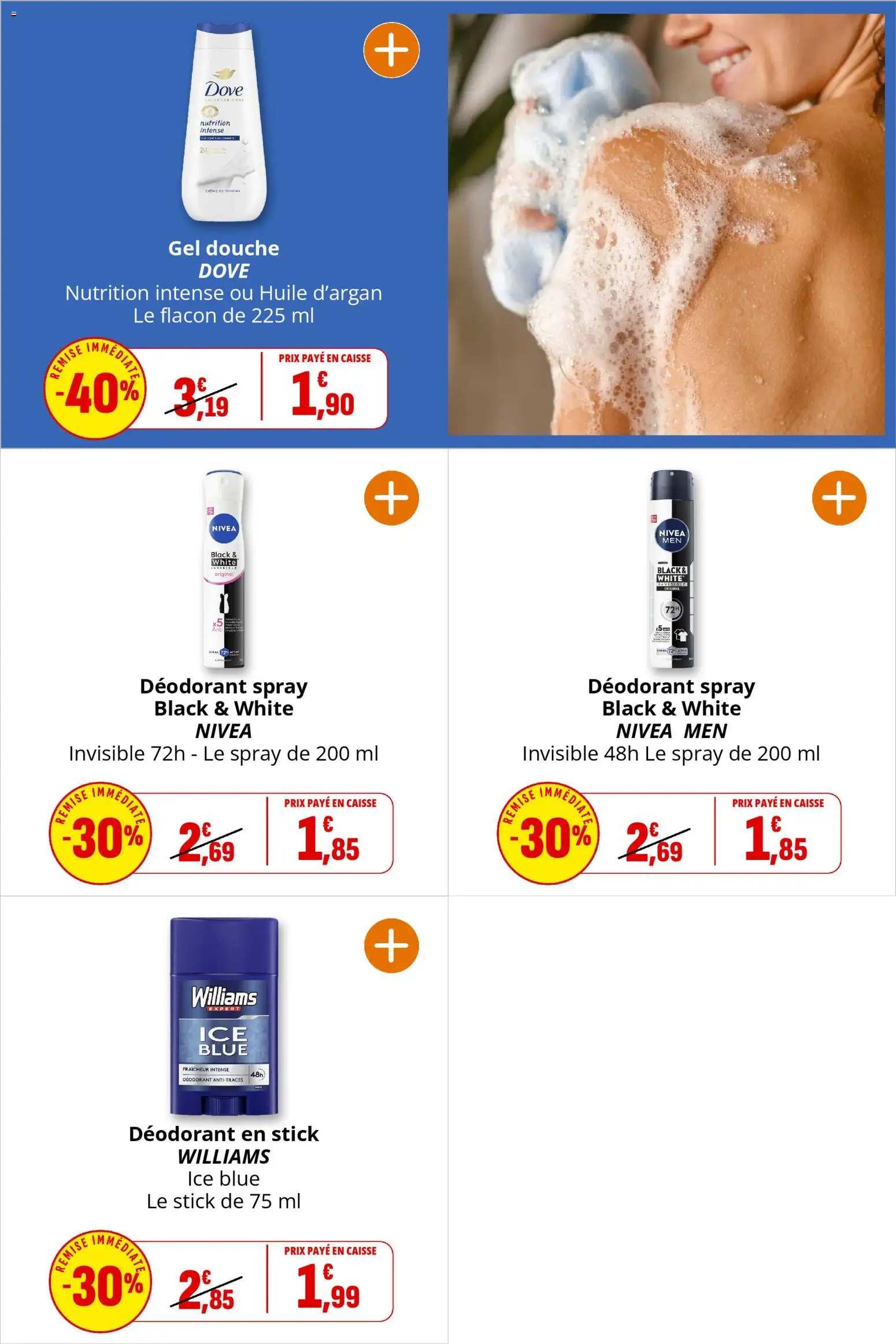 {H1} | Page: 37 | Produits: Gel douche, Déodorant, Douche, Huile