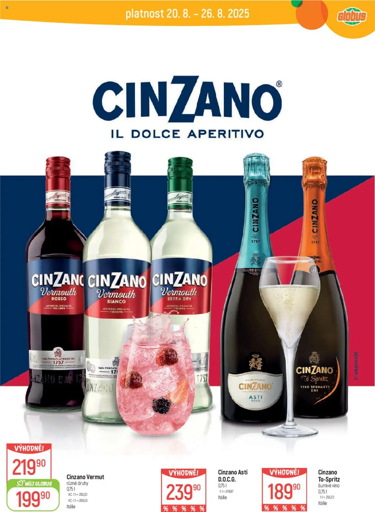 Globus leták od 20.08.2025 | Strana: 28 | Produkty: Šumivé víno, Víno, Vermouth, Aperitivo