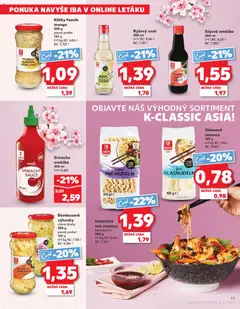 Kaufland leták platný od 09.04.2026 | Strana: 43 | Produkty: Rezance, Omáčka, Ocot