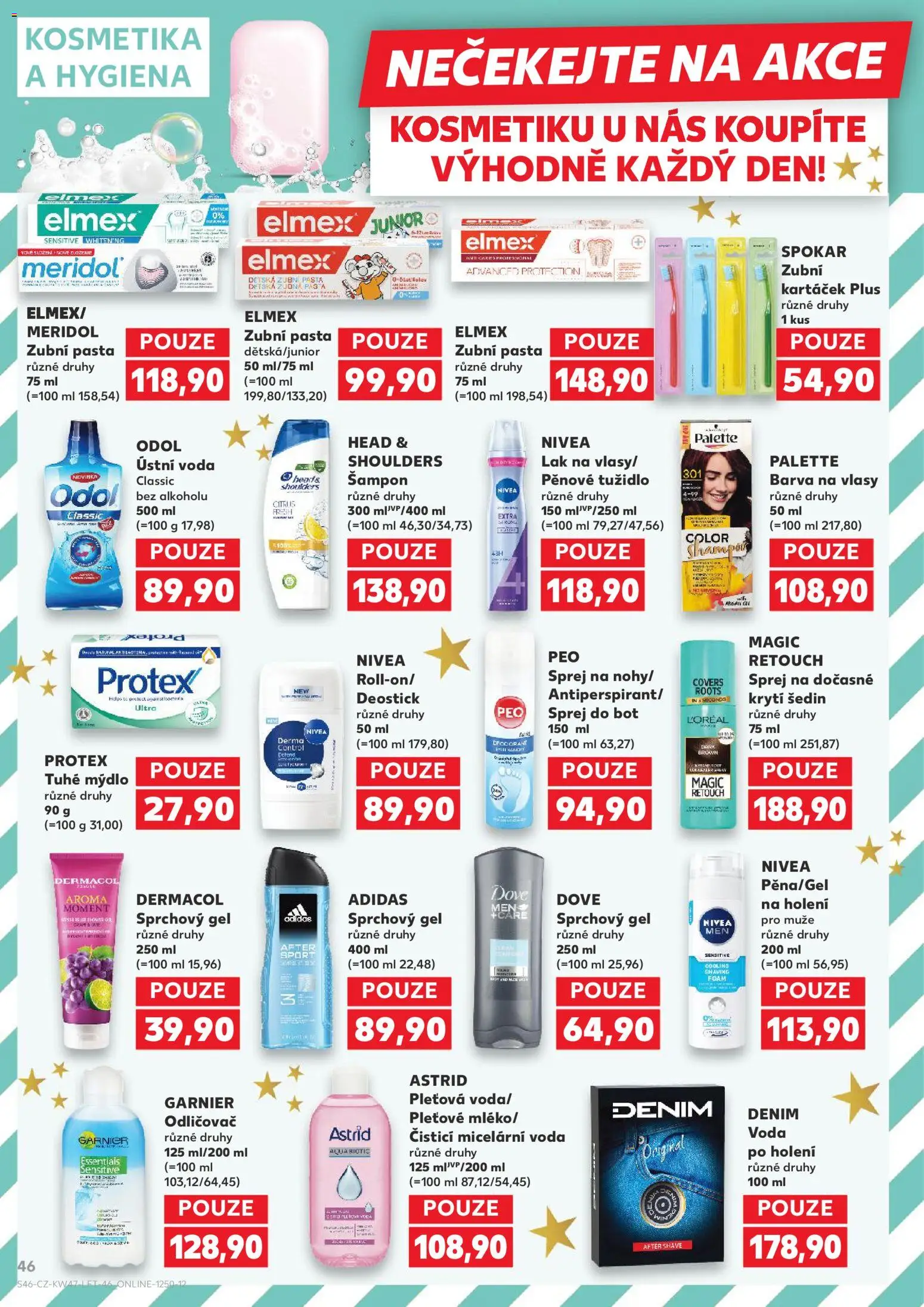 Kaufland leták - Liberec od 19.11.2025 | Strana: 46 | Produkty: Mýdlo, Zubní kartáček, Makeup, Barva na vlasy