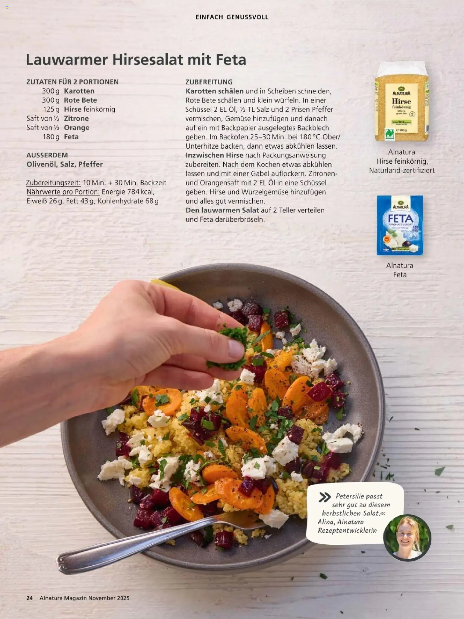 Alnatura Prospekt – gültig ab 01.11.2025 | Seite: 24 | Produkte: Feta, Orangensaft, Salz, Saft