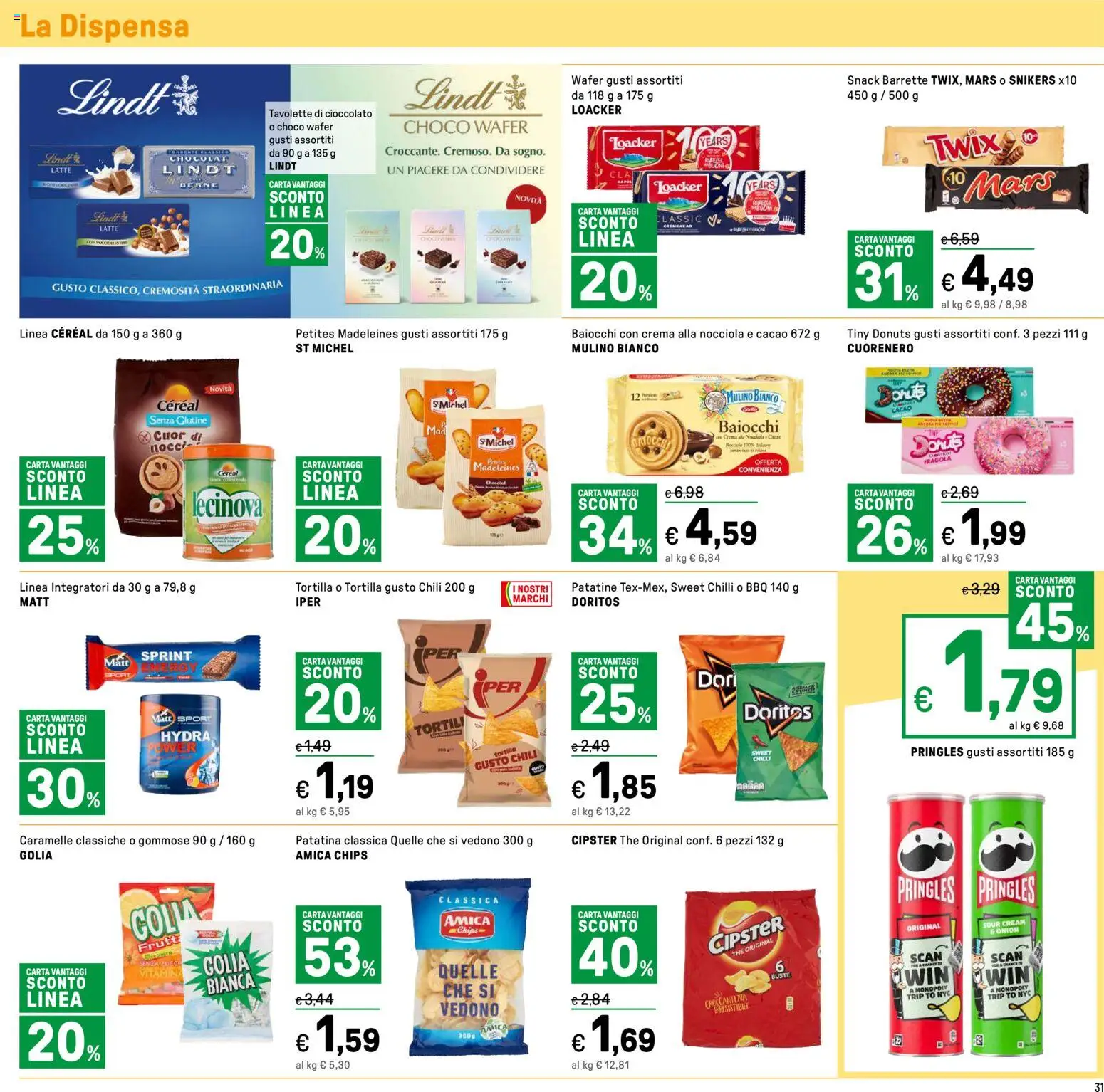 Volantino Iper del 24.11.2025 | Pagina: 31 | Prodotti: Caramelle, Latte, The, Cacao