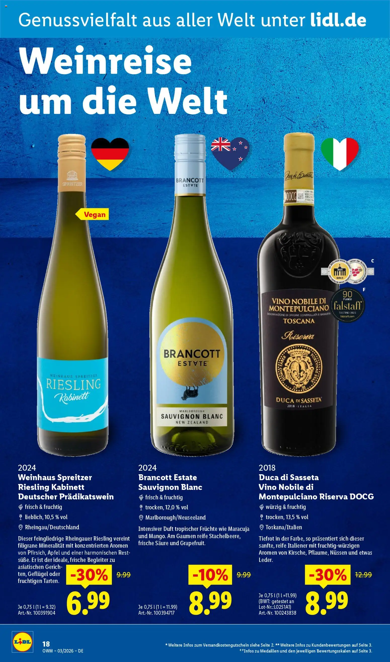 Lidl - Prospekt – gültig ab 01.03.2026 | Seite: 18 | Produkte: Berliner, Duft, Äpfel, Wein