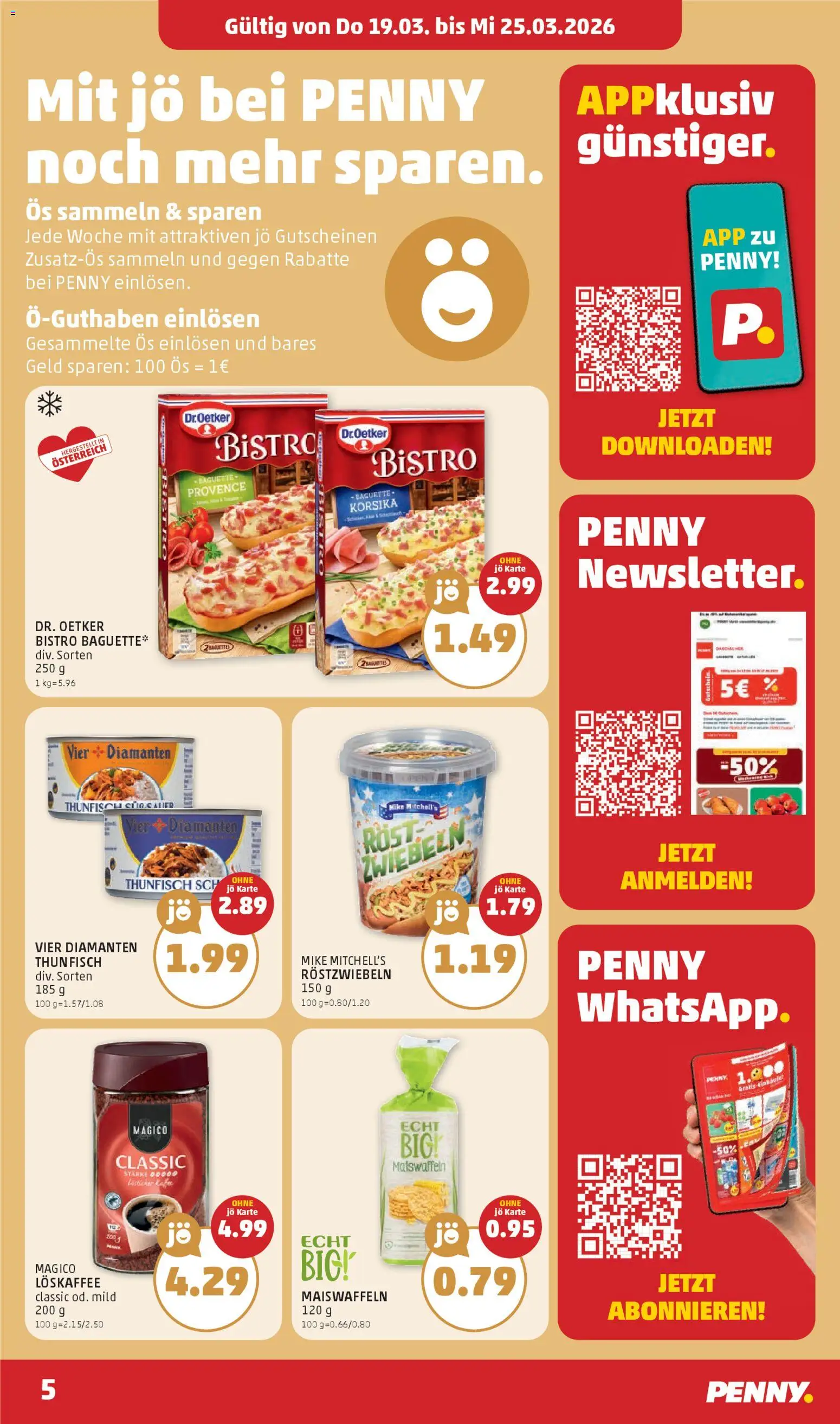 Penny Markt Eröffnung in 4222 St. Georgen an der Gusen gültig ab 19.03.2026 | Seite: 5 | Produkte: Zwiebeln, Jääkaappipakastin