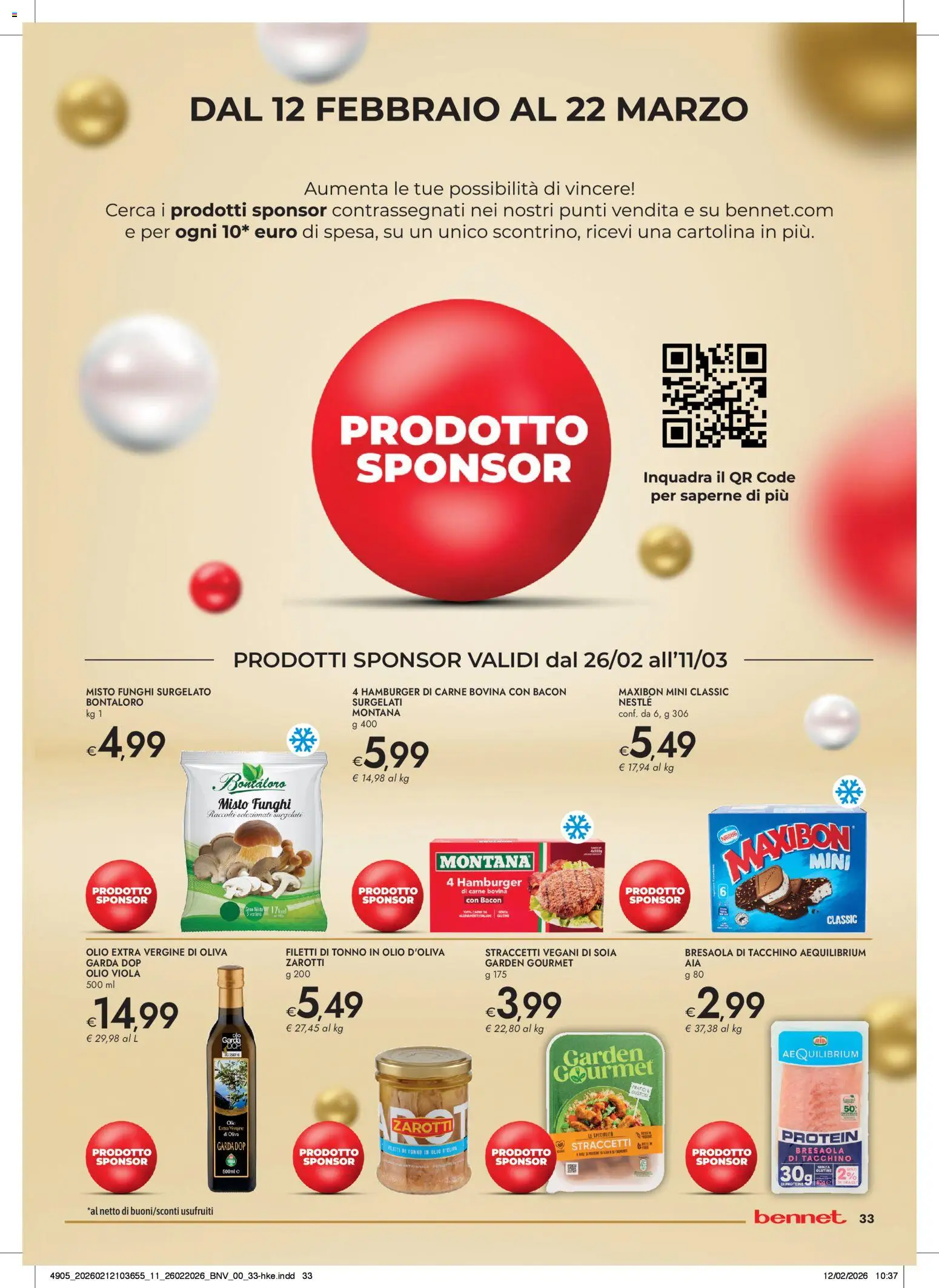 Volantino bennet del 26.02.2026 | Pagina: 33 | Prodotti: Tacchino, Olio, Tonno, Olio extra vergine