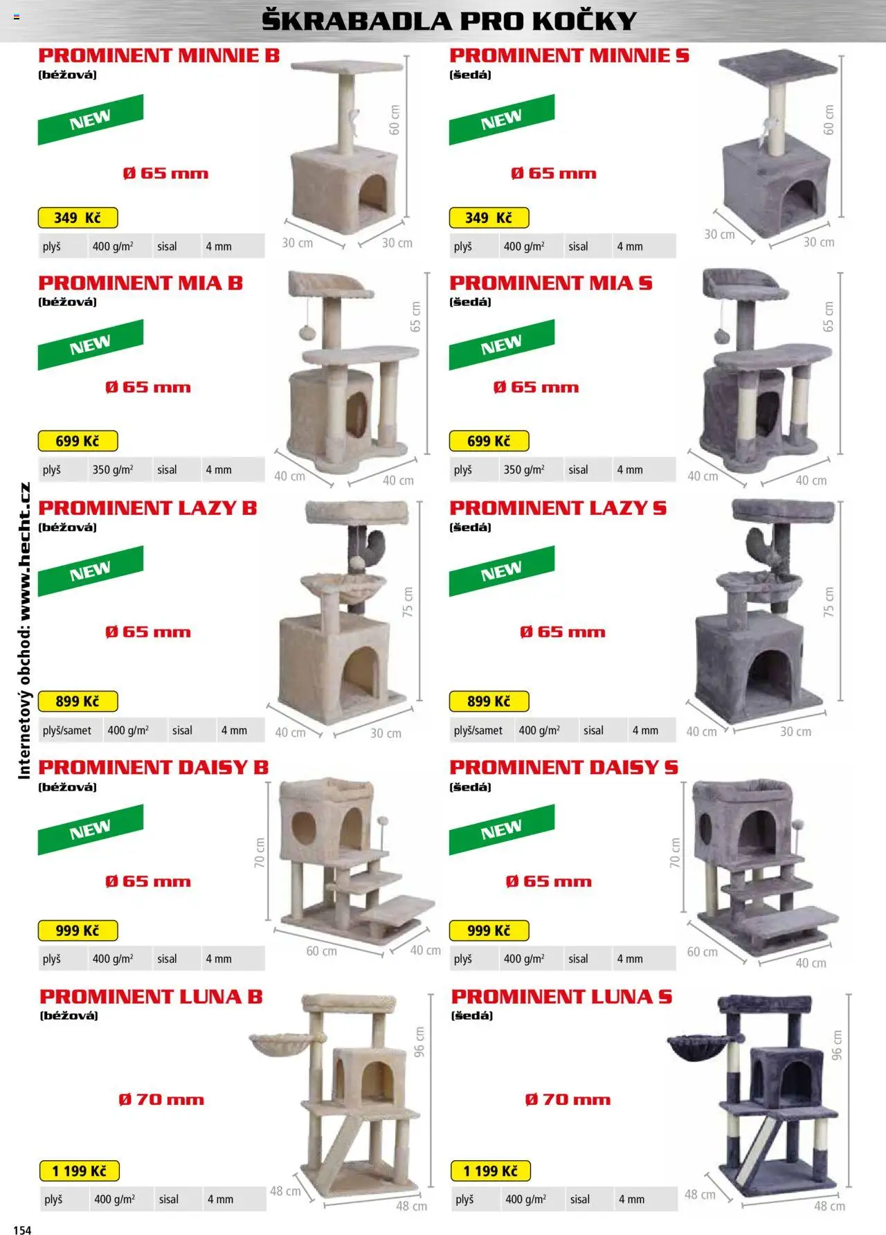 Hecht katalog - Jaro-léto 2025 od 22.04.2025 | Strana: 154 | Produkty: Škrabadla pro kočky