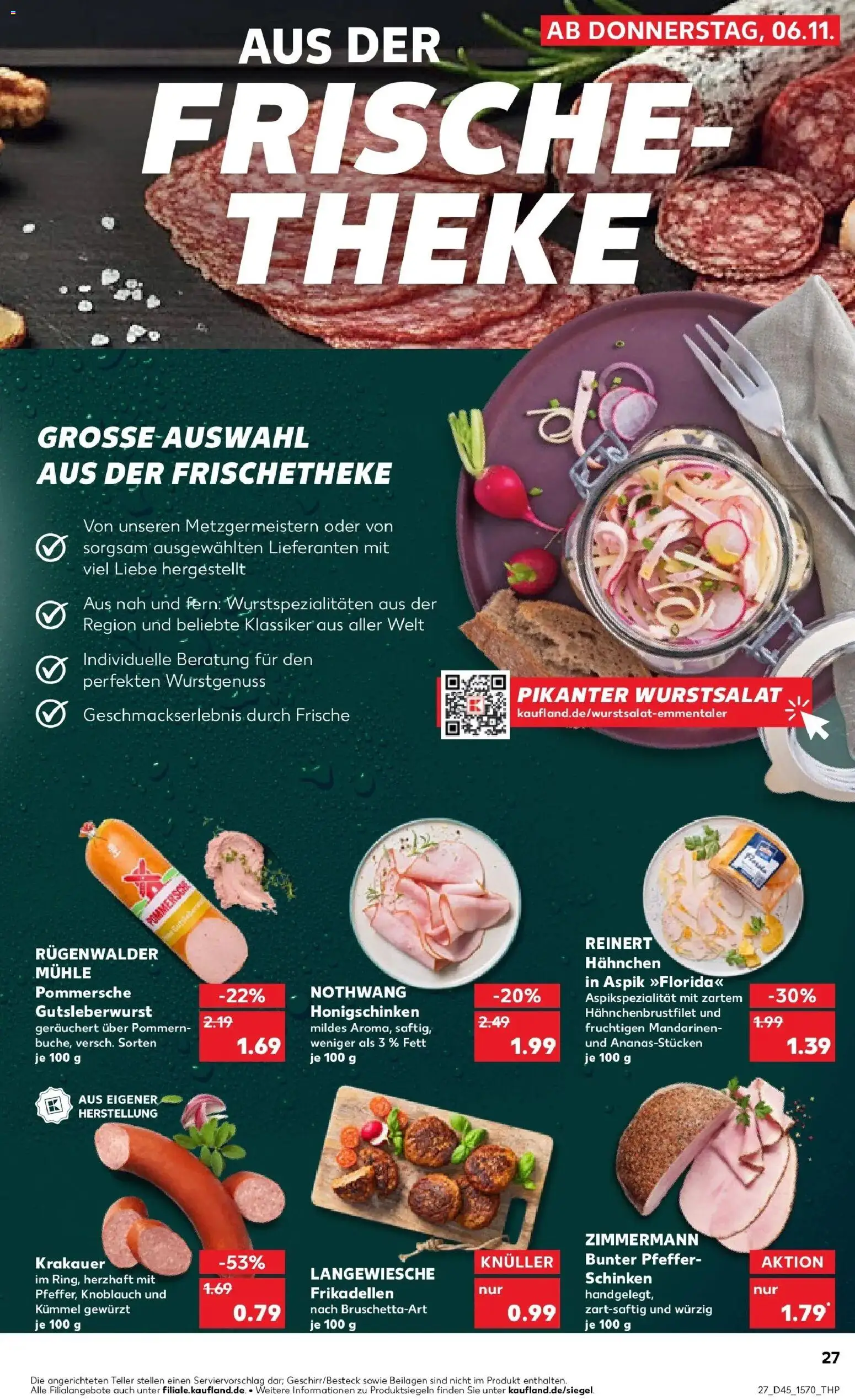 Kaufland prospekt Geilenkirchen	 – gültig ab 10.11.2025 | Seite: 27 | Produkte: Mühle, Theke, Mandarinen, Schinken