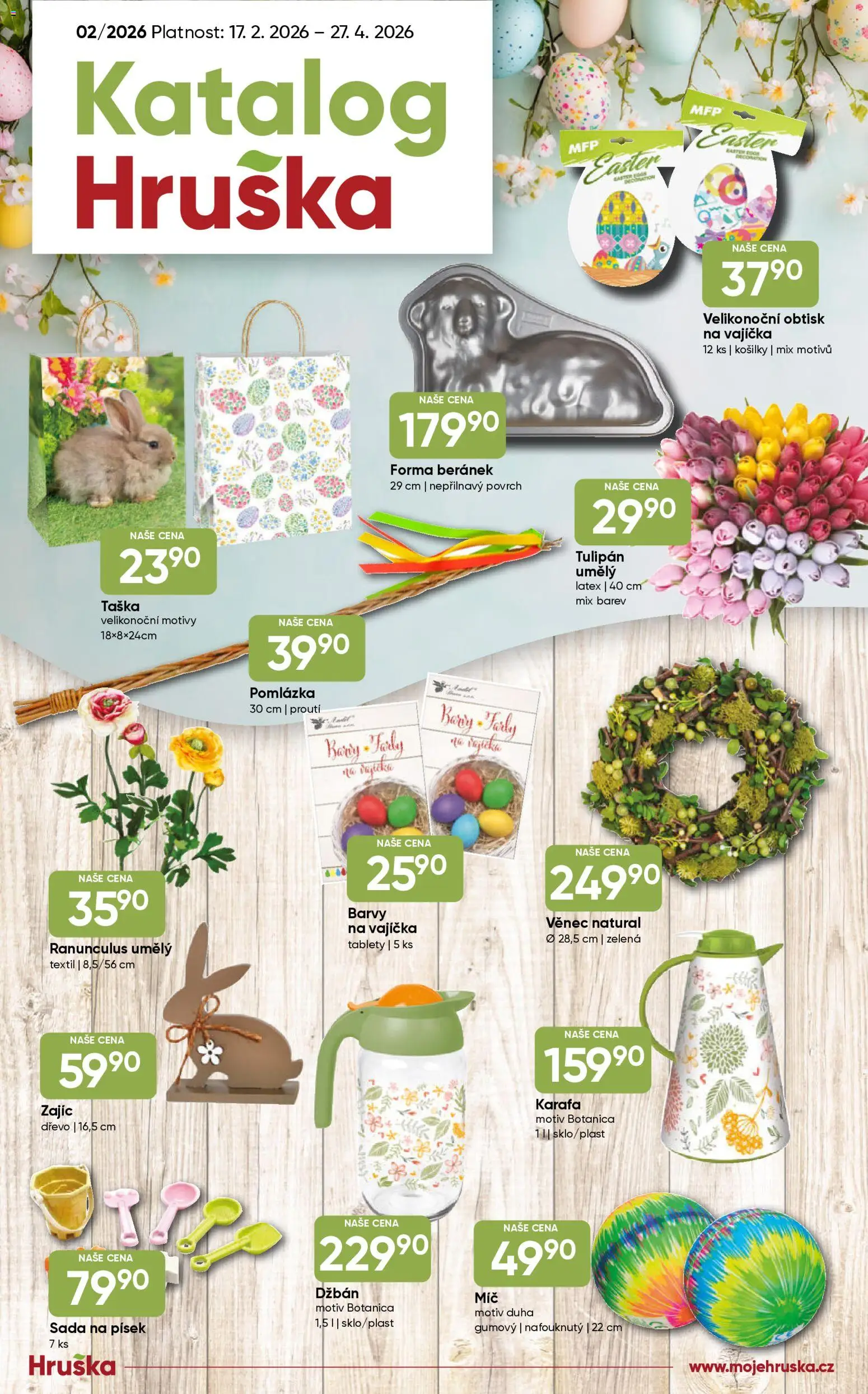 Hruška katalog od 17.02.2026 | Strana: 1 | Produkty: Džbán, Písek, Karafa, Forma