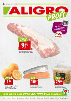 Aligro Aktionen Schlieren, Gossau SG, Frauenfeld, Rapperswil-Jona, Sargans, Bern, Brüttisellen, Pratteln, Emmen, Spreitenbach ab 02.02.2026 gültig