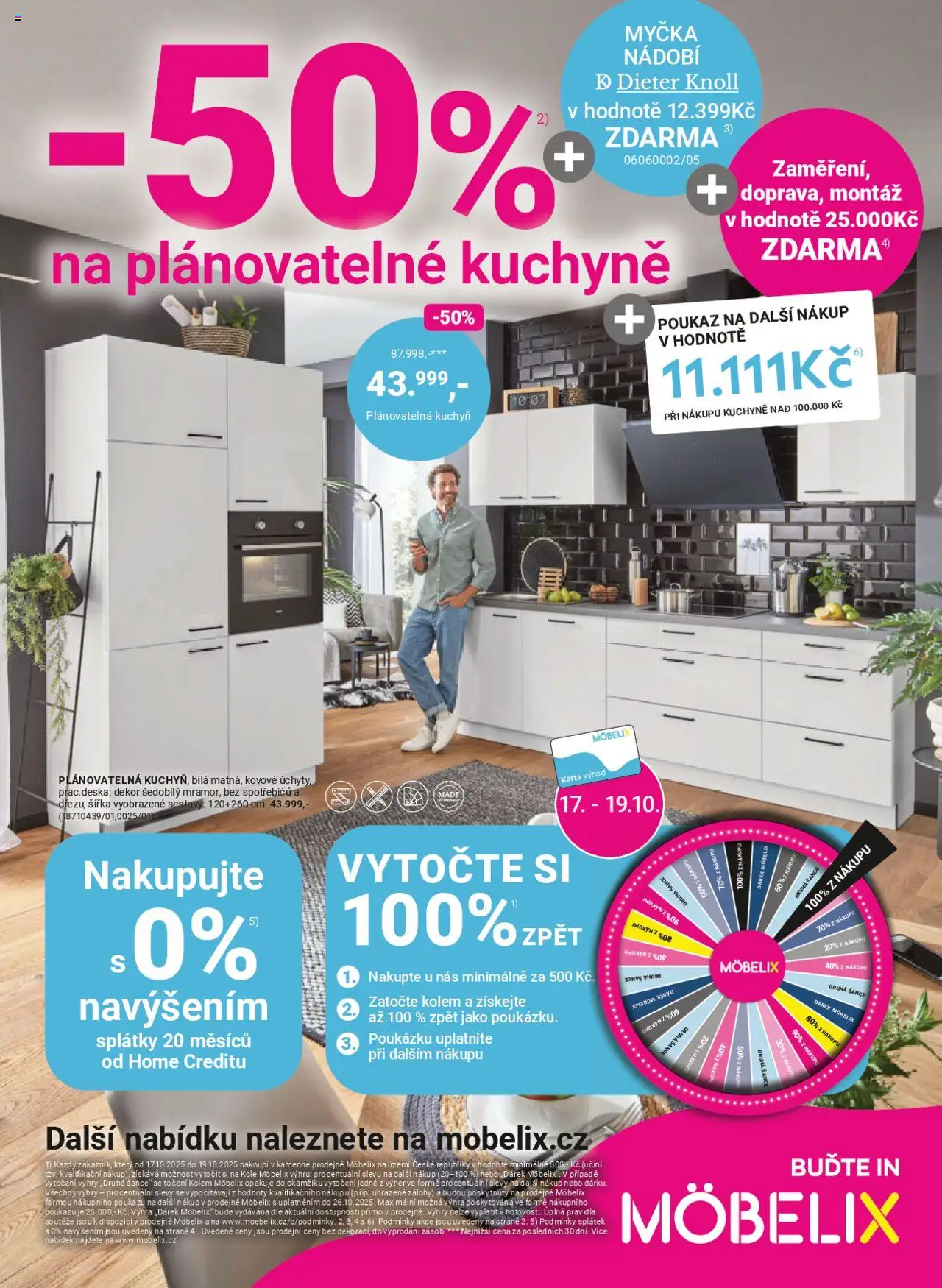 Möbelix leták od 13.10.2025 | Strana: 1 | Produkty: Nádobí, Myčka, Myčka nádobí, Kuchyně