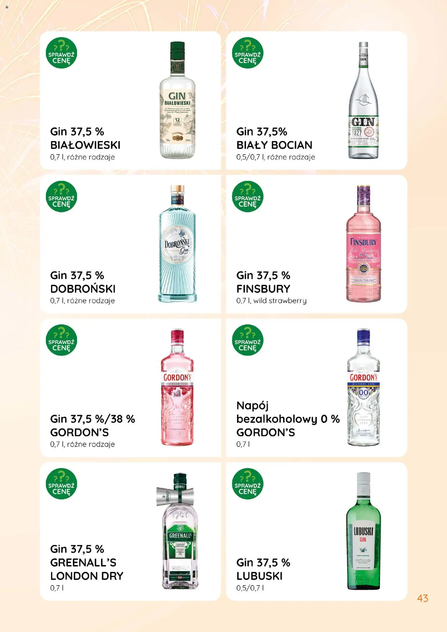 Eurocash Gazetka - Katalog Alkoholowy od 01.01.2026 | Strona: 43 | Produkty: Gin