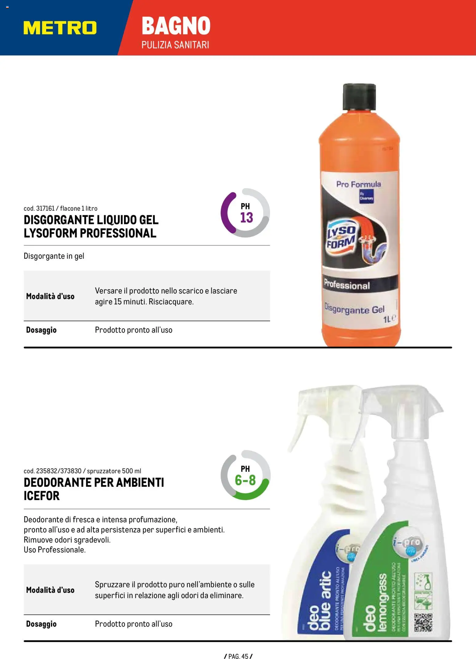 Volantino Metro del 07.01.2026 | Pagina: 45 | Prodotti: Deodorante, Bagno