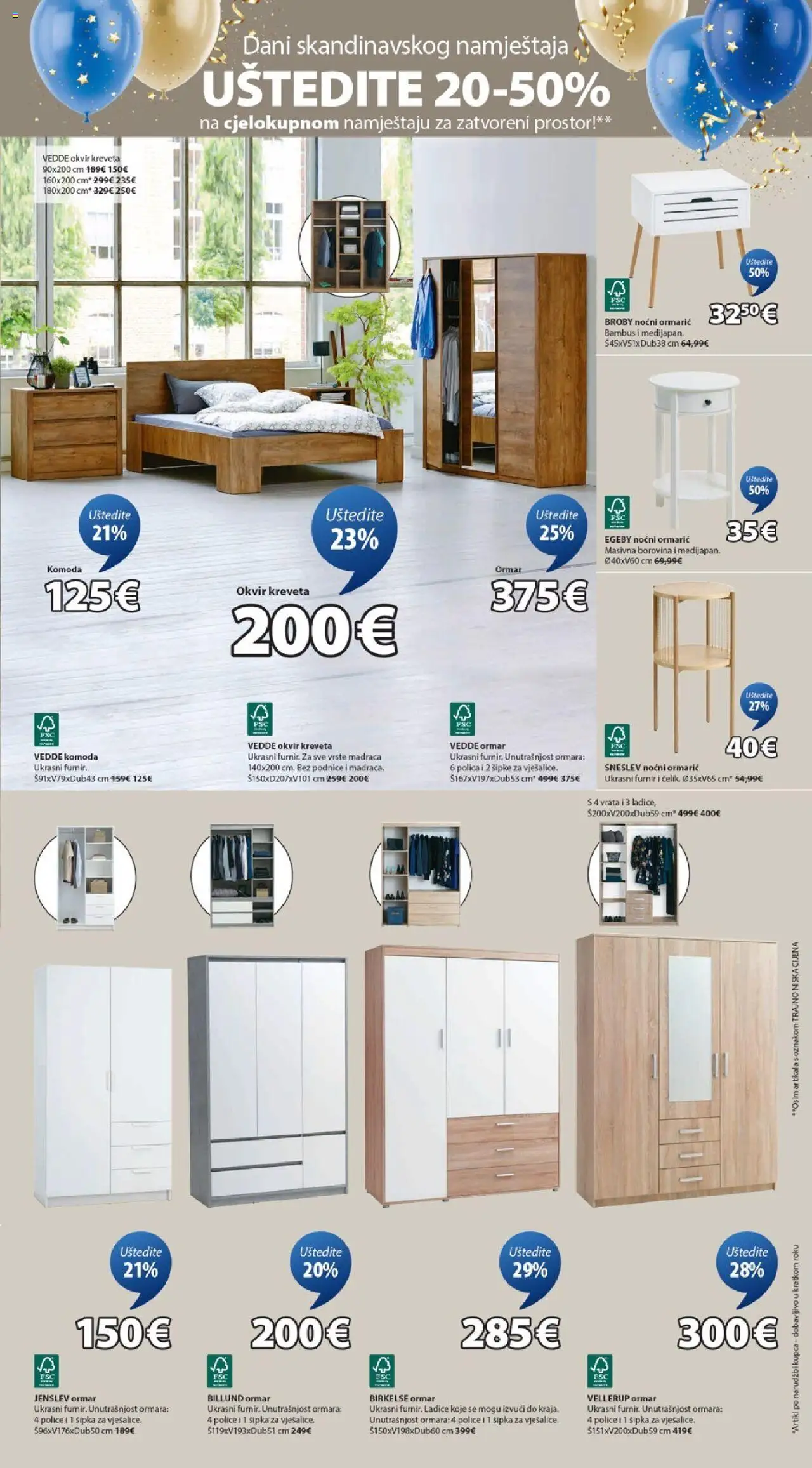 JYSK katalog | vrijedi od 15.10.2025 | Stranica: 7 | Proizvodi: Ormar, Komoda, Vrata, Podnice