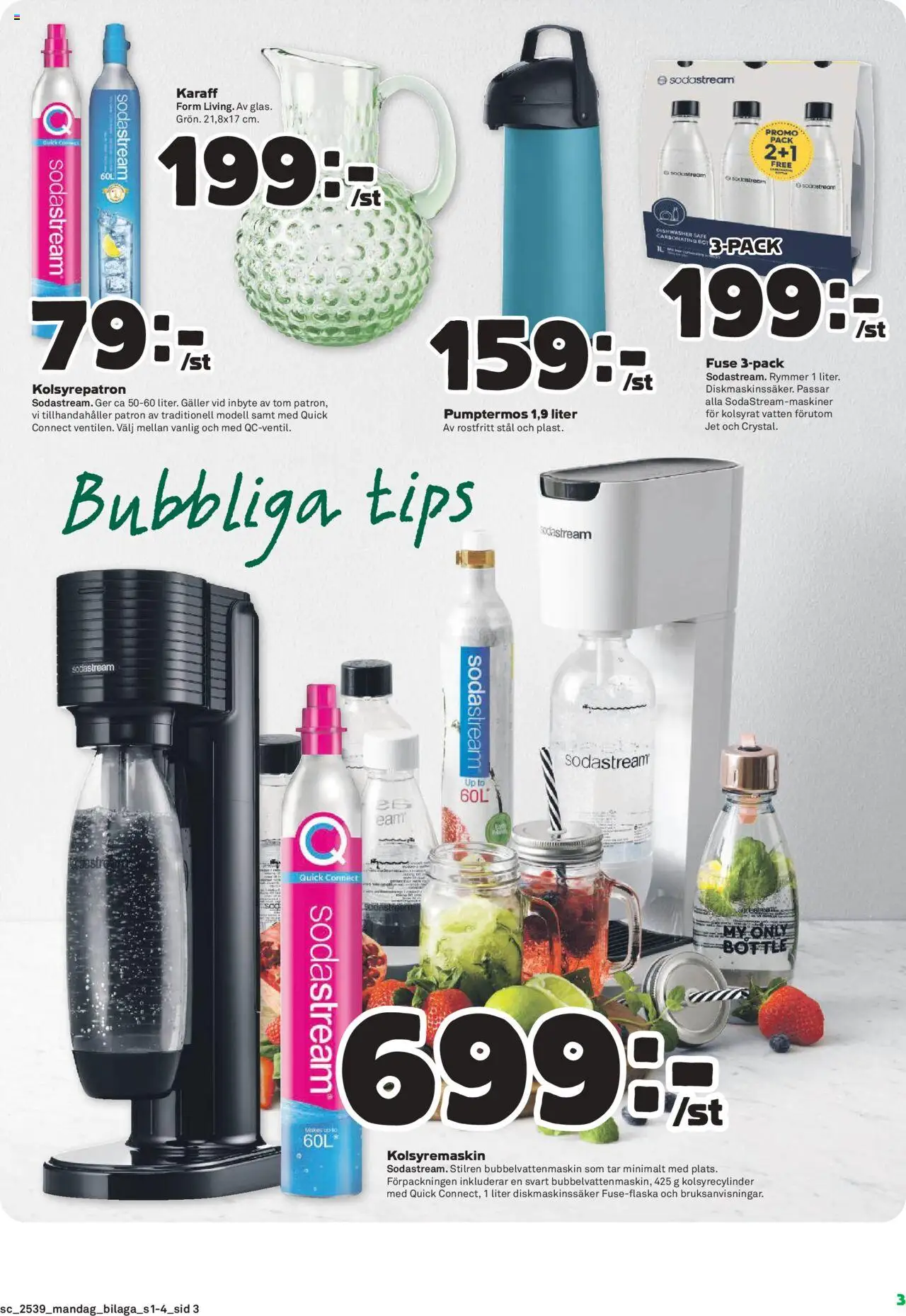 Stora Coop reklamblad aktuell från 22.09.2025 | Sida: 19 | Produkter: Galler, Kolsyrepatron, Sodastream, Karaff