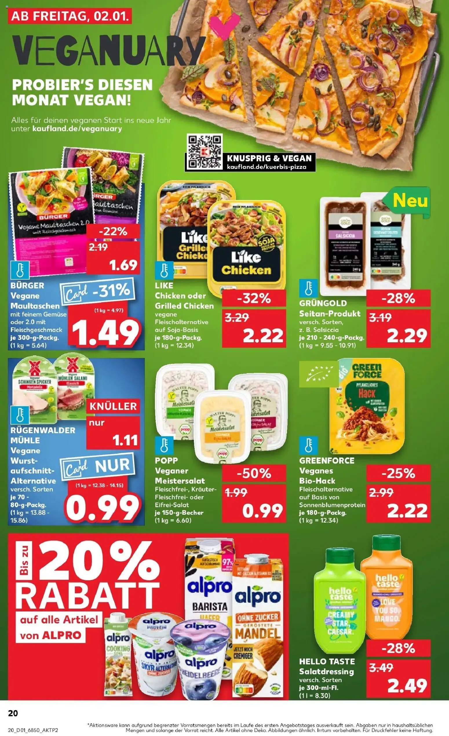 Kaufland prospekt Regensburg	 – gültig ab 05.01.2026 | Seite: 20 | Produkte: Mühle, Skyr, Alpro, Zucker