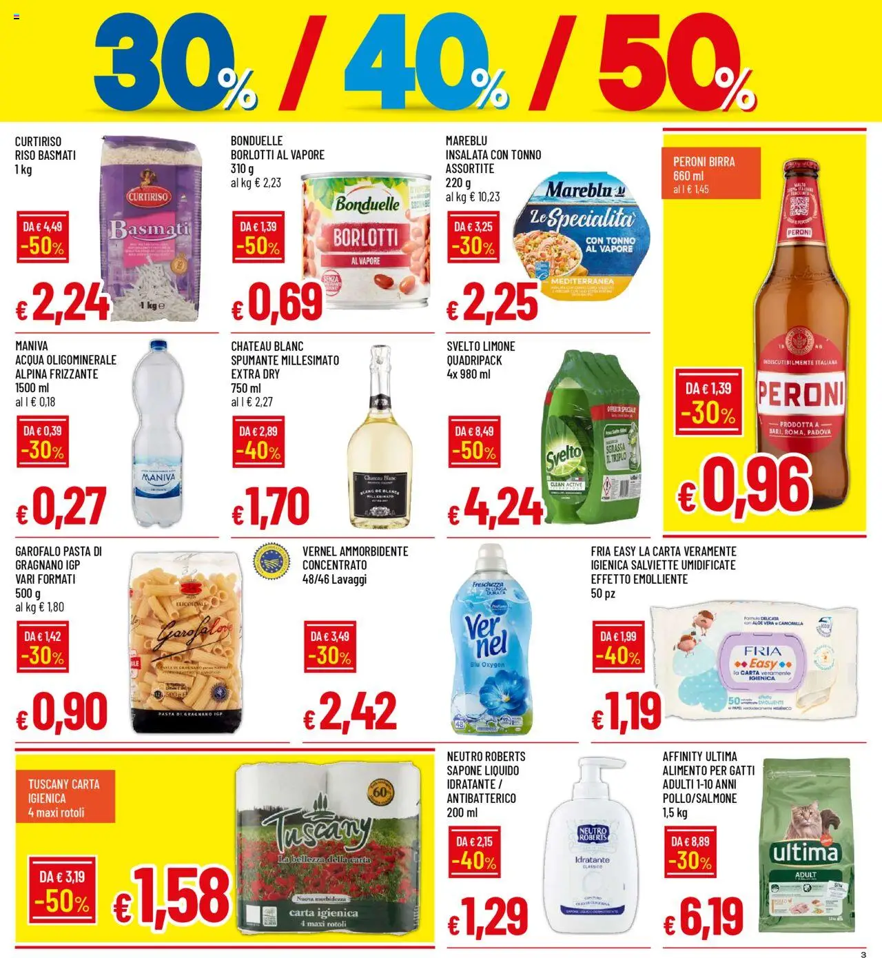 Volantino Galassia del 12.06.2025 | Pagina: 3 | Prodotti: Riso Basmati, Limone, Pasta, Tonno
