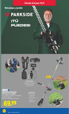 Vista previa PARKSIDE PERFORMANCE Desbrozadora recargable, Con 2 funciones: cortabordes o desbrozadora. 3 niveles de velocidad. Motor sin escobillas (motor «brushless»). válido desde el 13.04.2026 | Página: 14