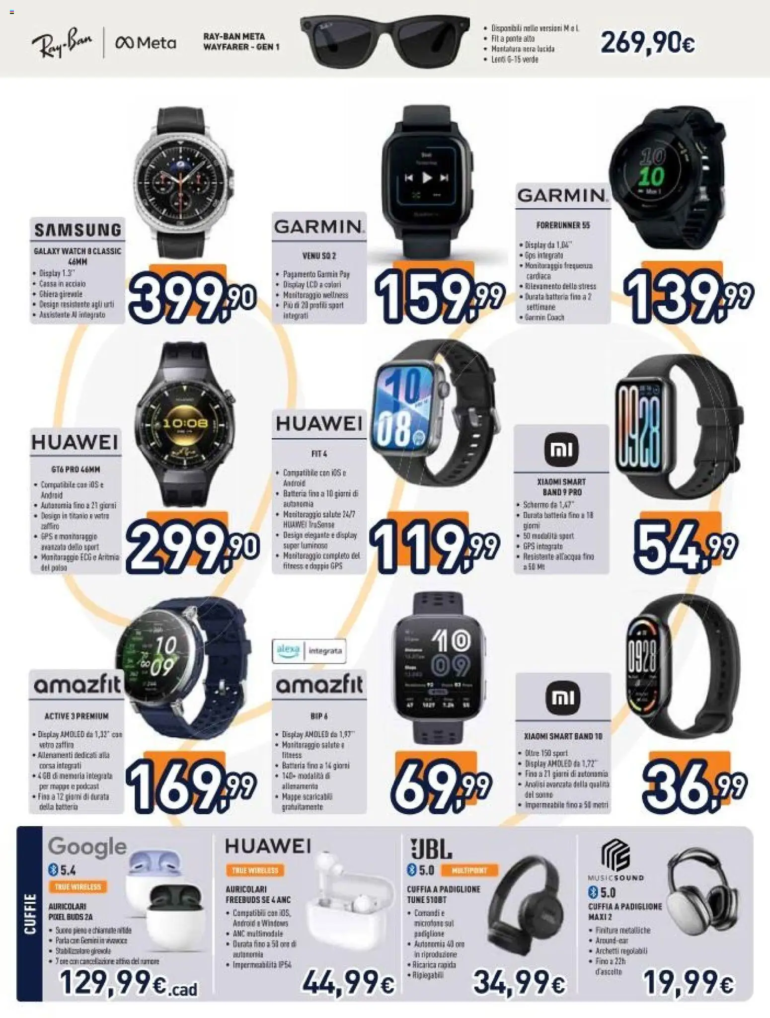 Volantino Unieuro del 17.04.2026 | Pagina: 11 | Prodotti: Xiaomi, Cuffie, Batteria, Samsung