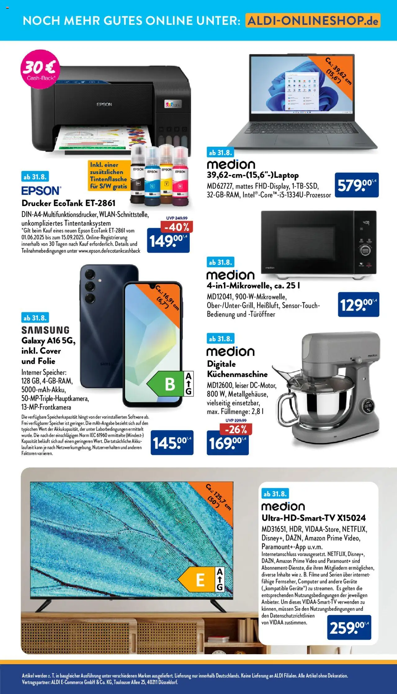 Aldi Prospekt 	 - gültig ab dem 01.09.2025 | Seite: 35 | Produkte: Epson, Samsung, Computer, Drucker