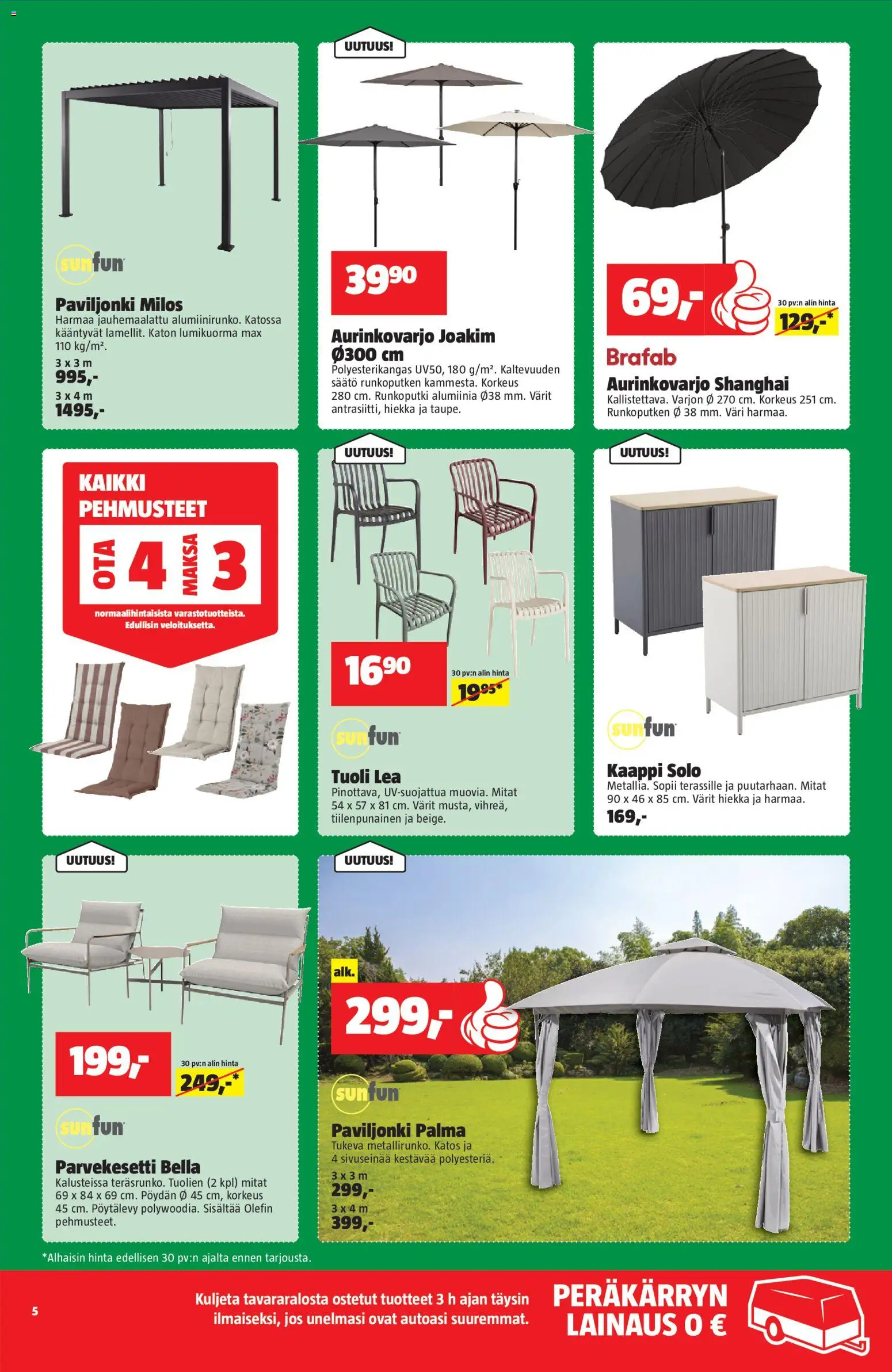 Bauhaus tarjoukset – voimassa 31.03.2026 alkaen | Sivu: 5 | Tuotteet: Tuoli, Kaappi