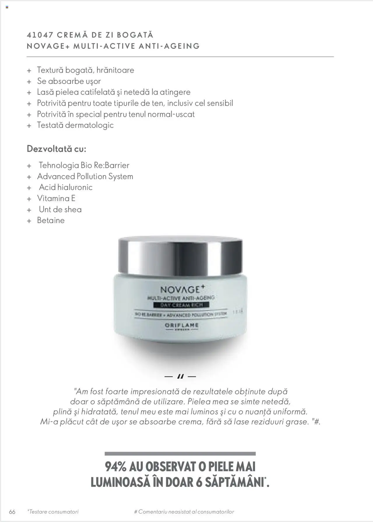 Oriflame catalog - Ghidul NOVAGE+ – valabil de la 01.03.2023 | Pagină: 66