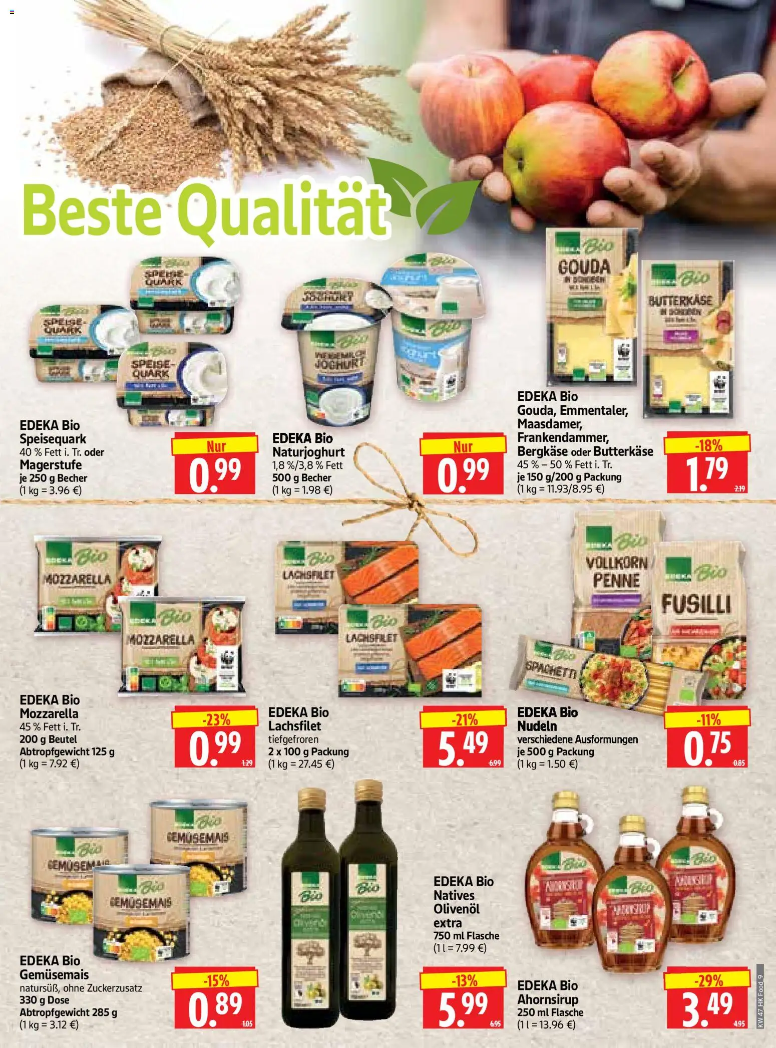 HERKULES Prospekt 	 – gültig ab 17.11.2025 | Seite: 9 | Produkte: Quark, Gouda, Nudeln, Speisequark