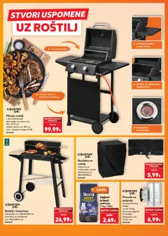 Plinski roštilj, s dva plamenika dimenzije površine cca. 36 x 37,5 cm radna visina cca. 85 cm max. ukupna snaga 6 kW komad - Pregled kataloga iz trgovine Kaufland, vrijedi od 07.04.2026 | Stranica: 13