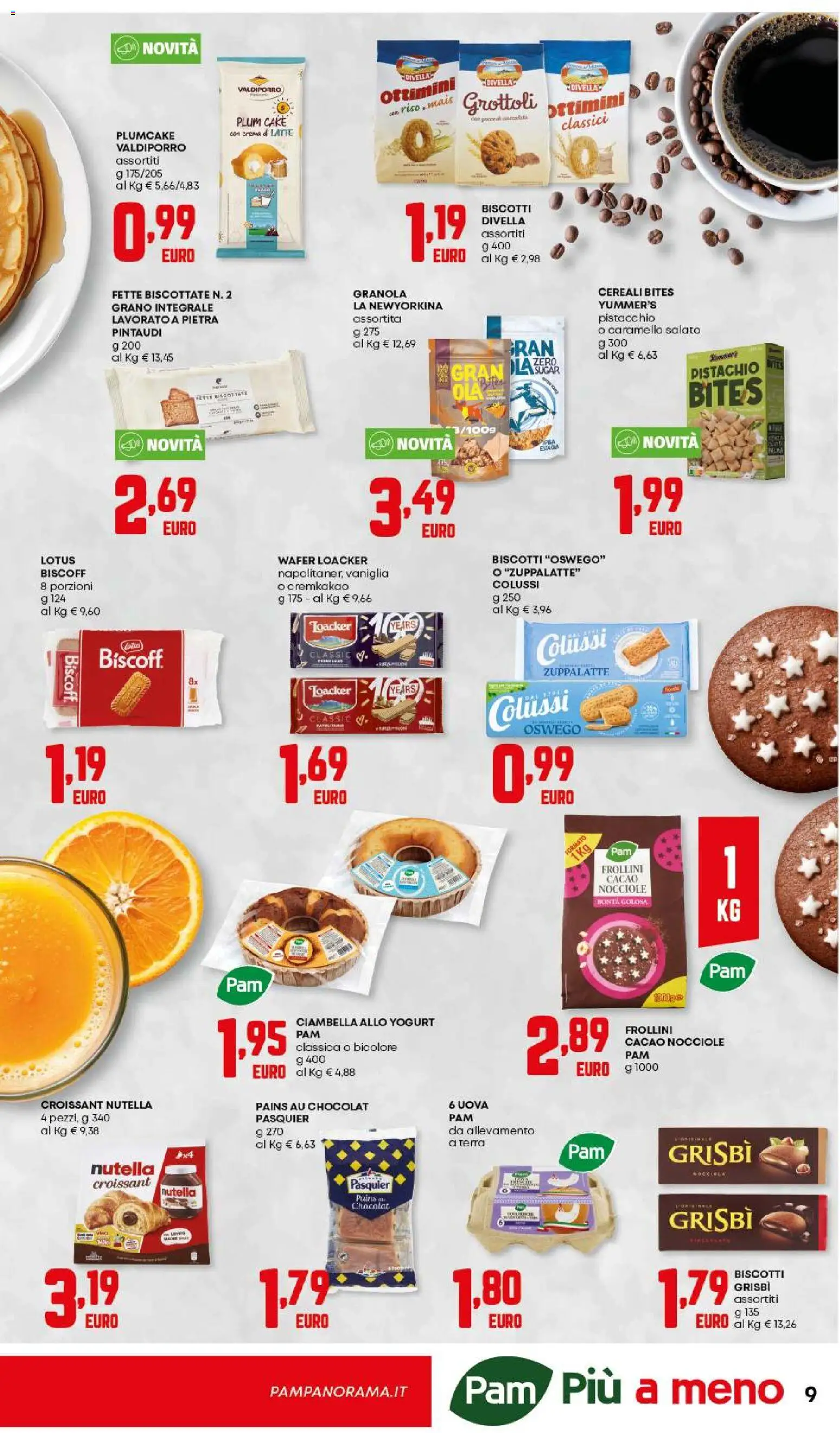 Volantino Panorama del 26.02.2026 | Pagina: 9 | Prodotti: Nocciole, Plumcake, Mais, Fette biscottate