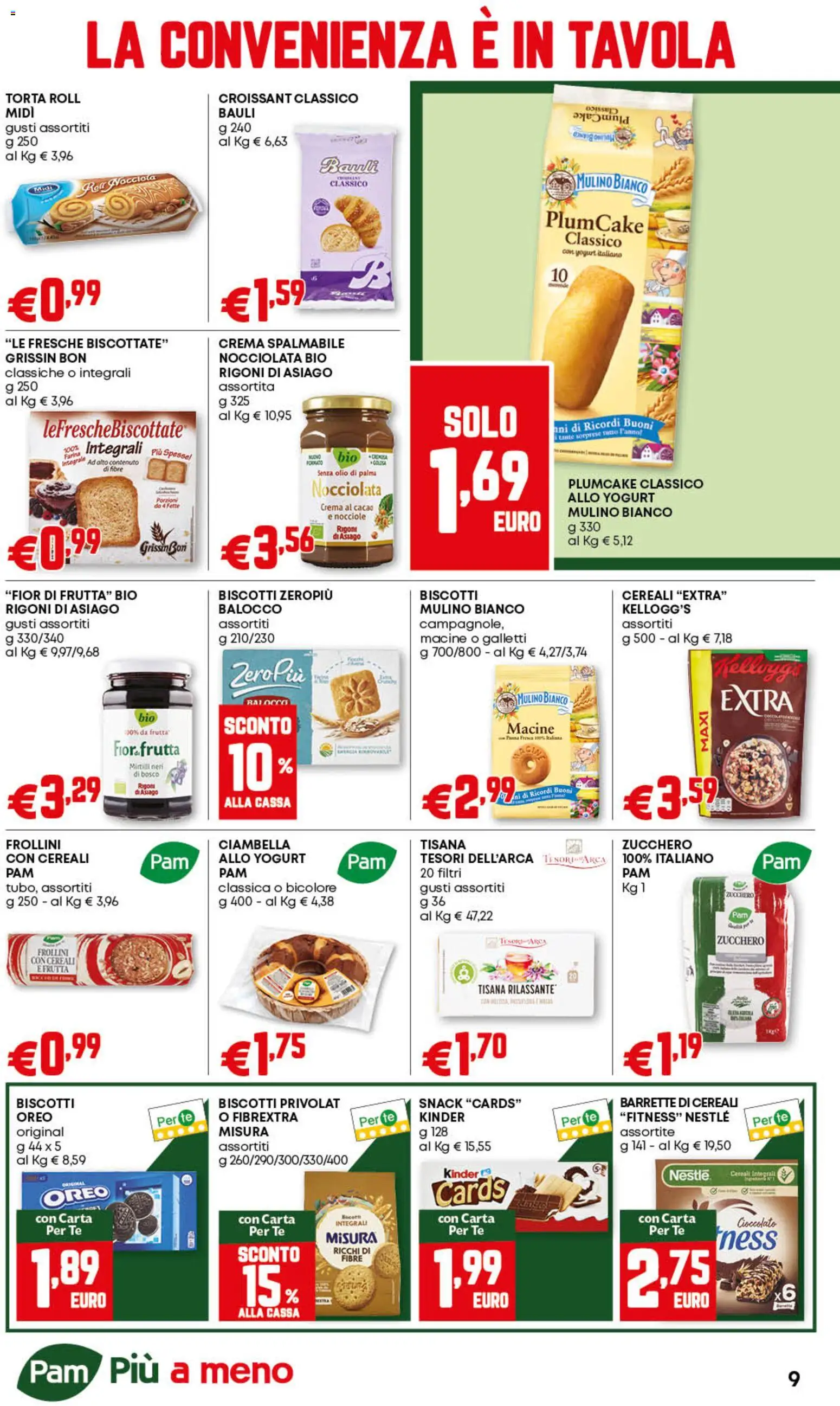 Volantino PAM del 23.10.2025 | Pagina: 9 | Prodotti: Cereali, Frutta, Mirtilli, Frollini
