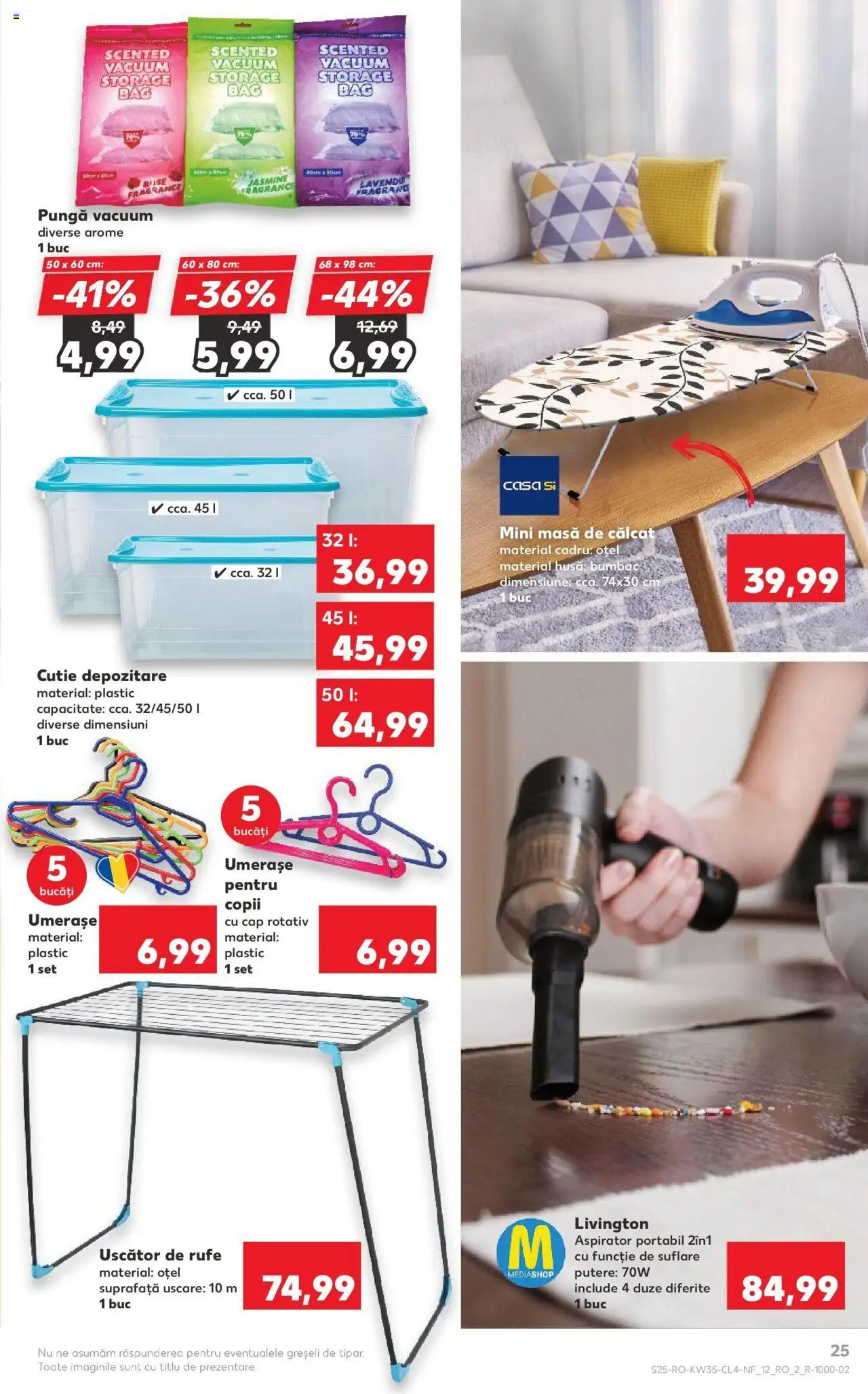 Catalog Kaufland - Fălticeni – valabil de la 27.08.2025 | Pagină: 25 | Produse: Uscător, Aspirator, Cutie, Masă de călcat
