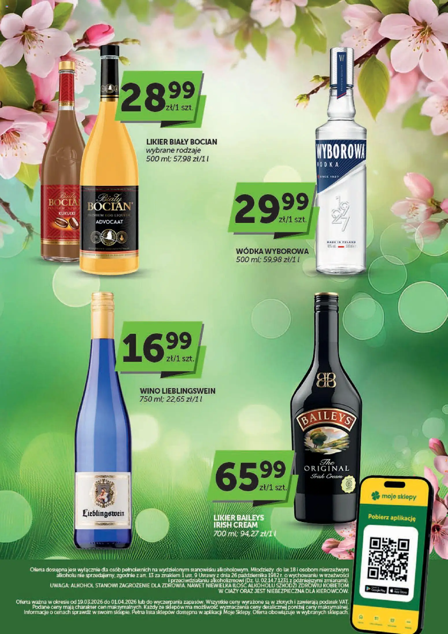 Groszek gazetka alkoholowa od 19.03.2026 | Strona: 2 | Produkty: Baileys, Wino, Alkohol, Wódka