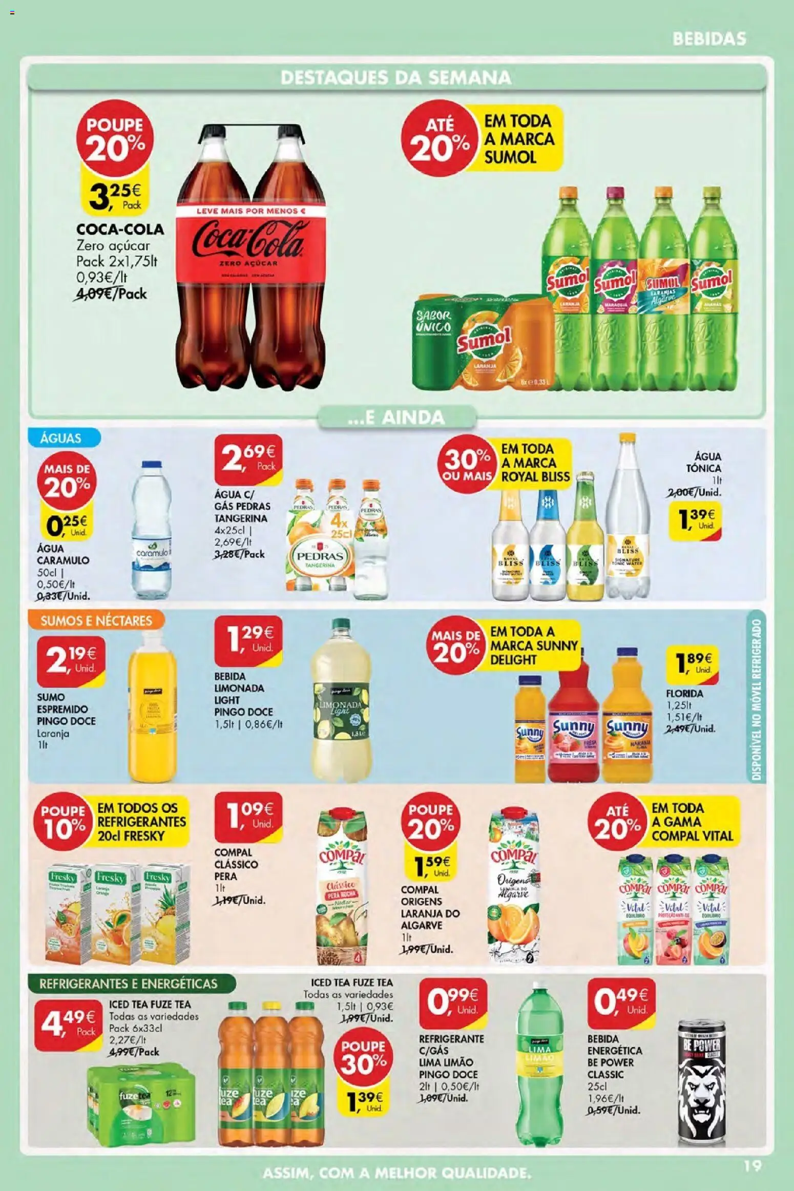 Pingo Doce Poupe Esta Semana Açores │ válido de 23.04.2026 | Página: 19 | Produtos: Sumo, Açúcar, Coca-cola, Bebida