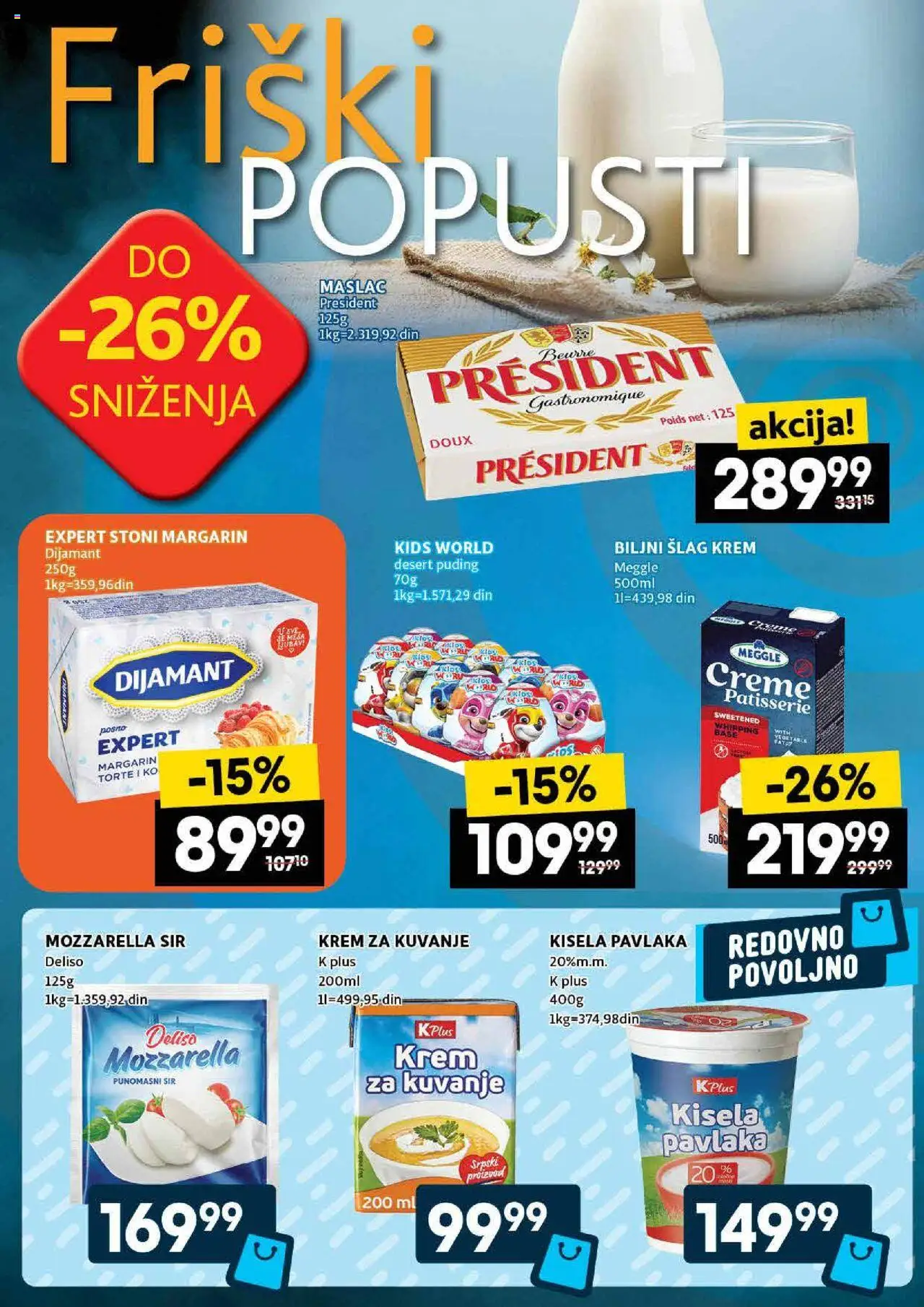 Idea katalog - važi od 16.10.2025 | Strana: 12 | Proizvode: Maslac, Šlag krem, Sir, Pavlaka