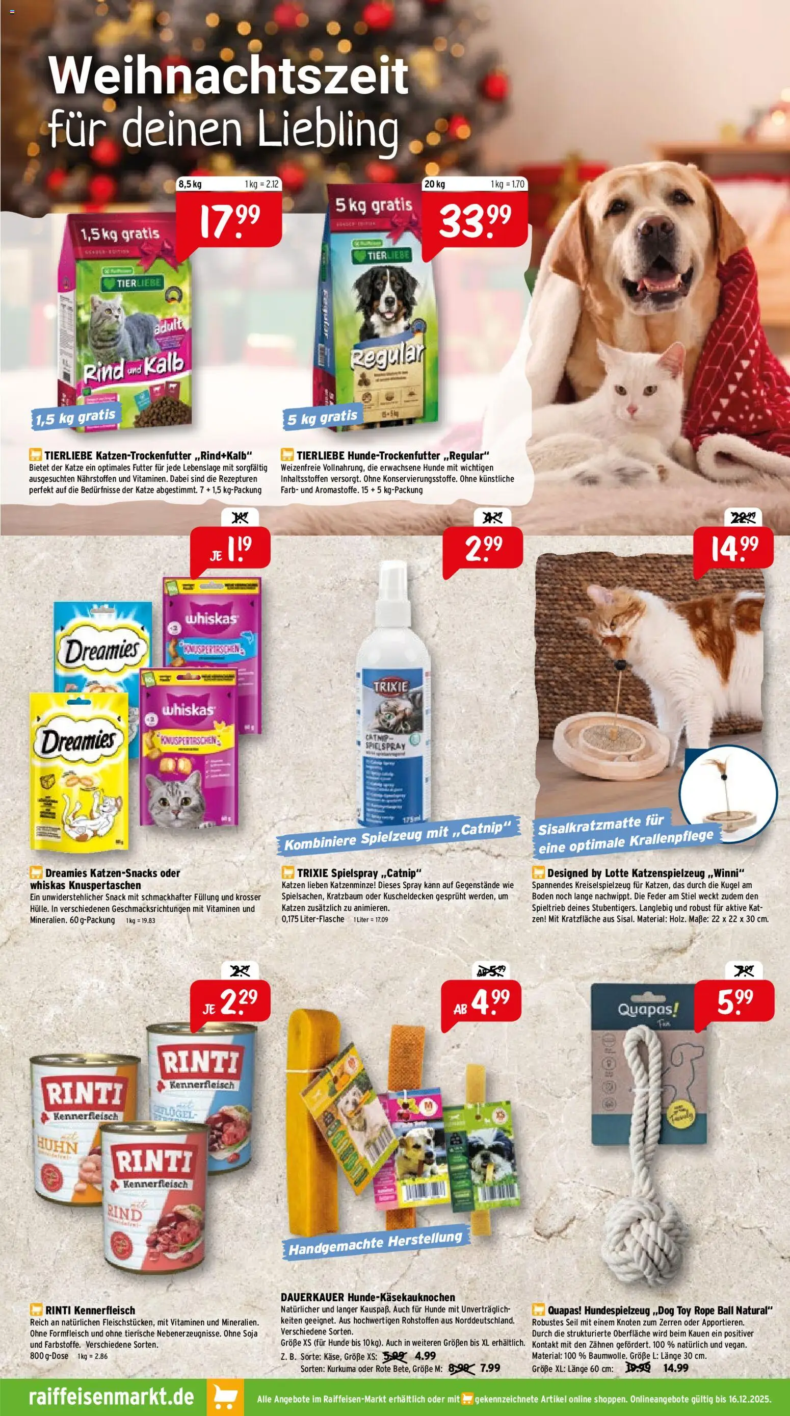 Raiffeisen Markt Prospekt 	 – gültig ab 01.12.2025 | Seite: 3 | Produkte: Whiskas