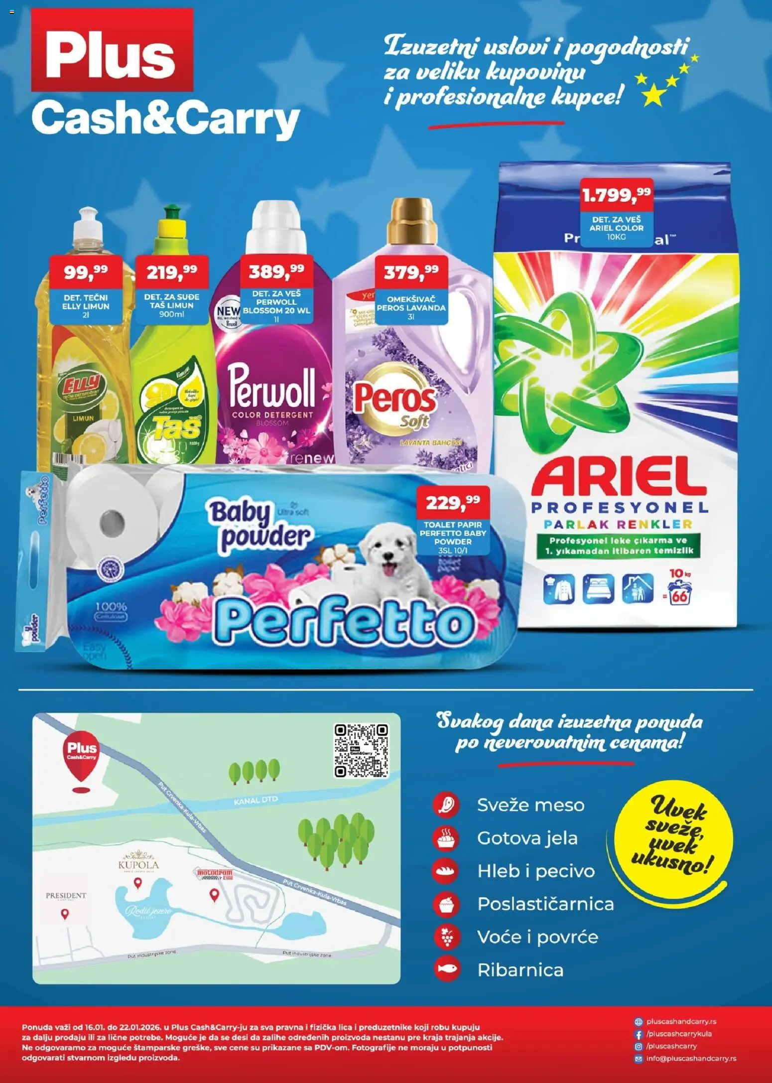Plus Cash & Carry katalog - važi od 16.01.2026 | Strana: 4 | Proizvode: Ariel, Perwoll, Hleb, Limun