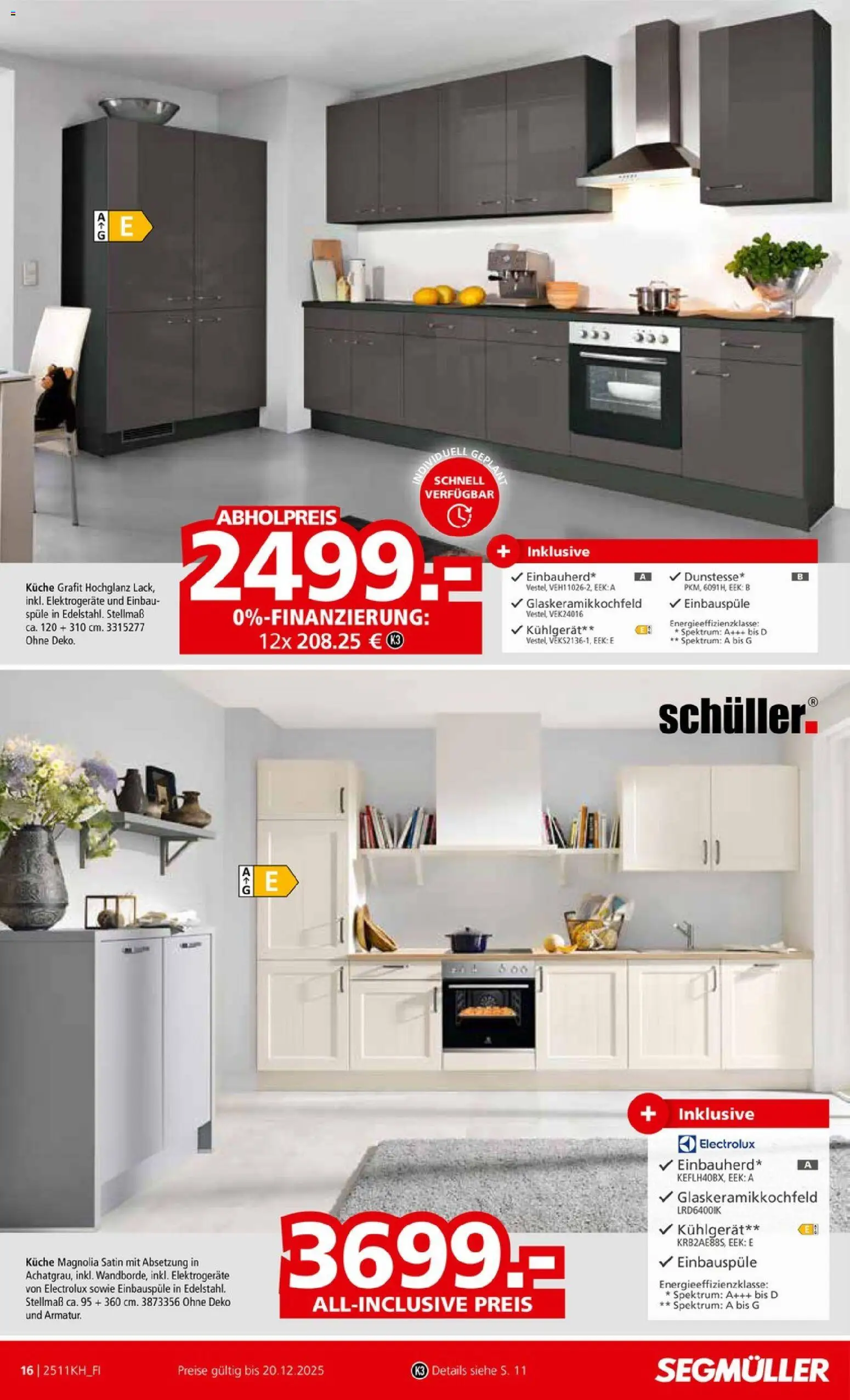 Segmüller Küchen Spezial – gültig ab 01.11.2025 | Seite: 16 | Produkte: Küche