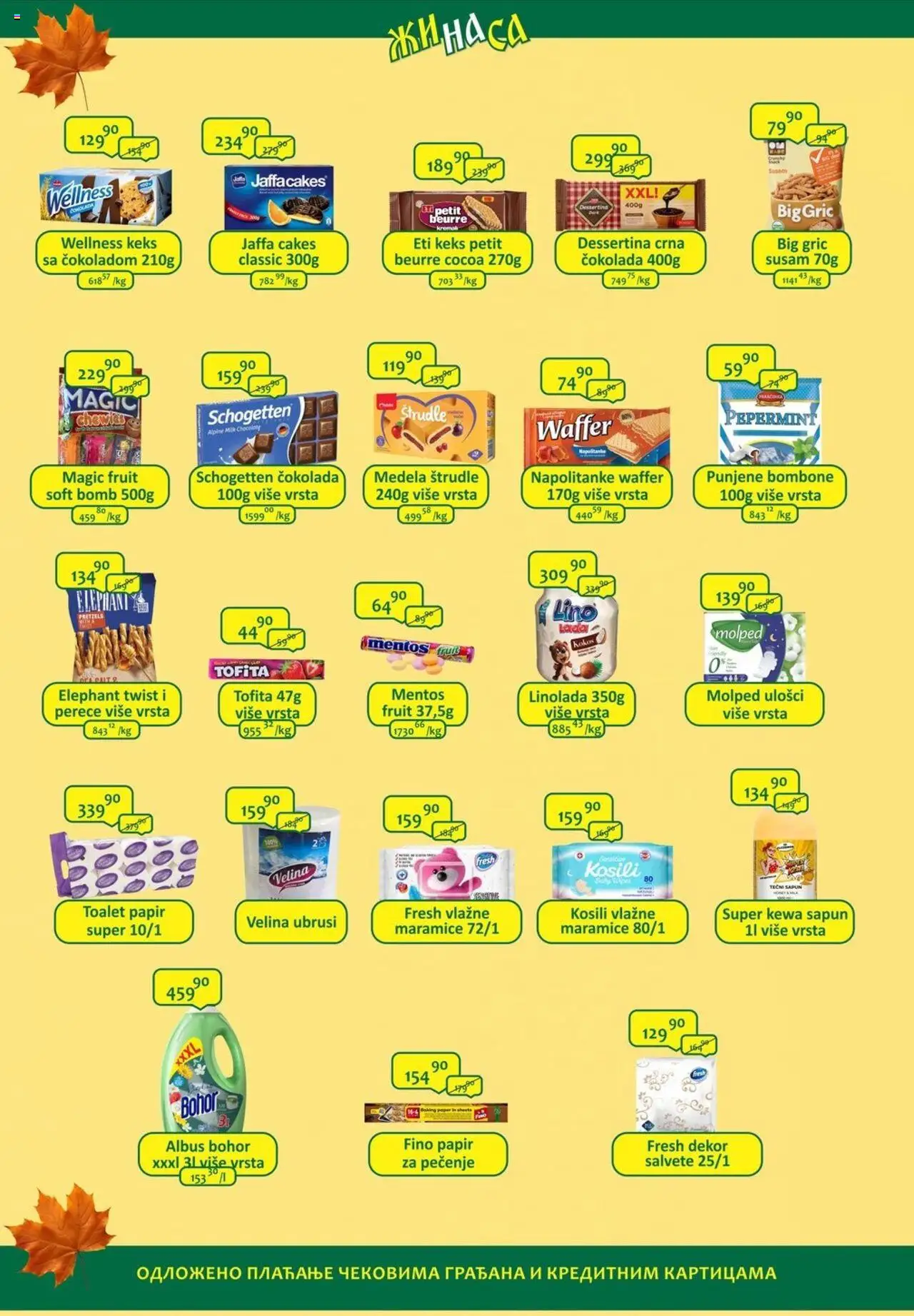 ŽINASA katalog - važi od 01.10.2025 | Strana: 4 | Proizvode: Toalet papir, Salvete, Čokolada, Sapun